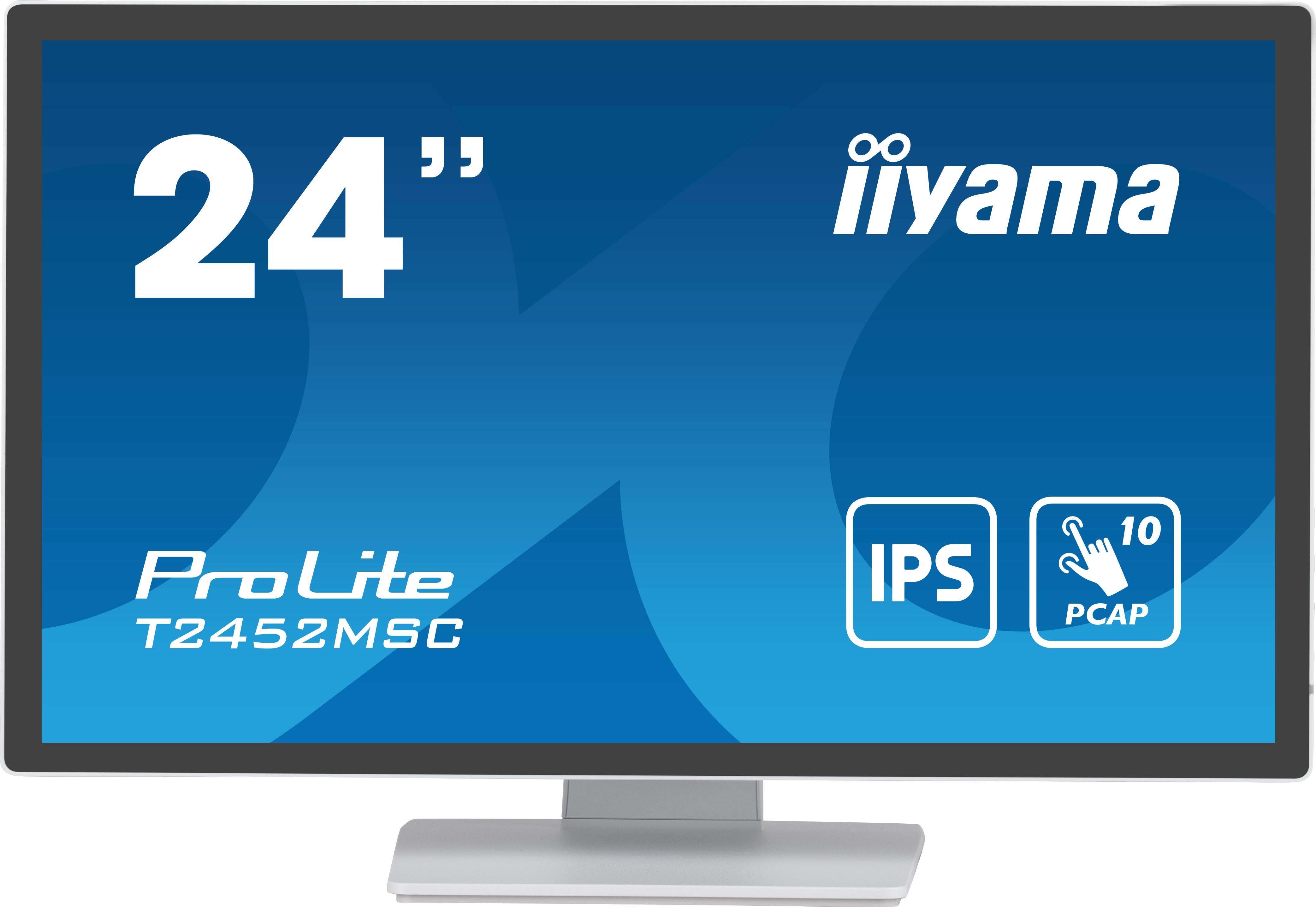 iiyama ProLite T2452MSC-W1 écran plat de PC 60,5 cm (23.8") 1920 x 1080 pixels Full HD LCD Écran tactile Multi-utilisateur Blanc