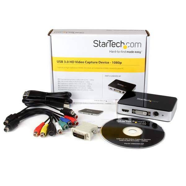StarTech.com Boîtier d'acquisition vidéo HD USB 3.0 - Enregistreur vidéo HDMI / DVI / VGA / Composant - 1080p - 60fps