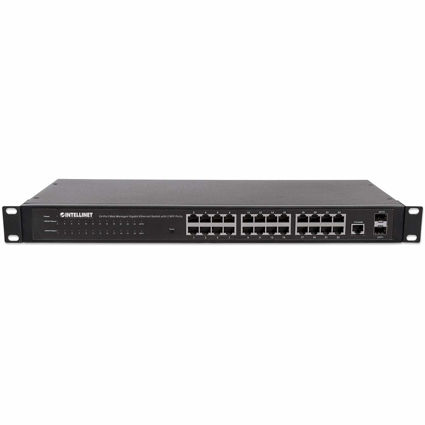 Intellinet 560917 commutateur réseau Géré Gigabit Ethernet (10/100/1000) 1U Noir
