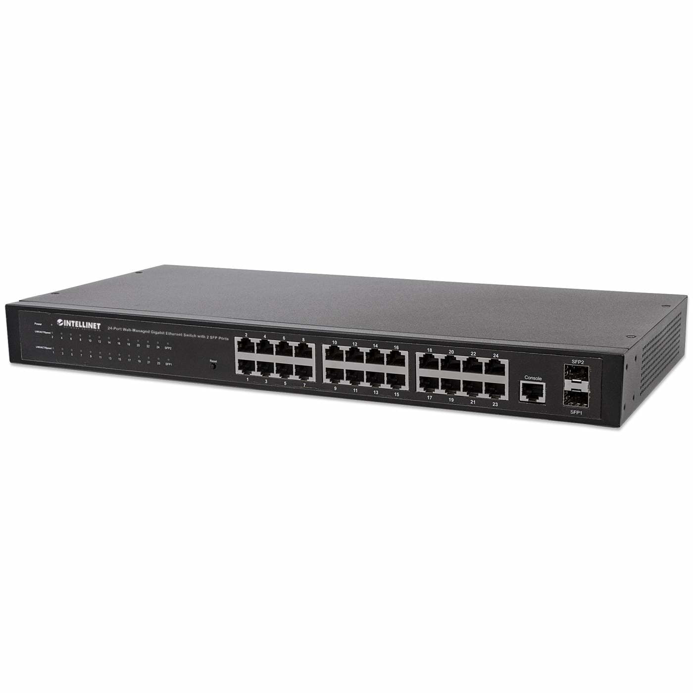 Intellinet 560917 commutateur réseau Géré Gigabit Ethernet (10/100/1000) 1U Noir