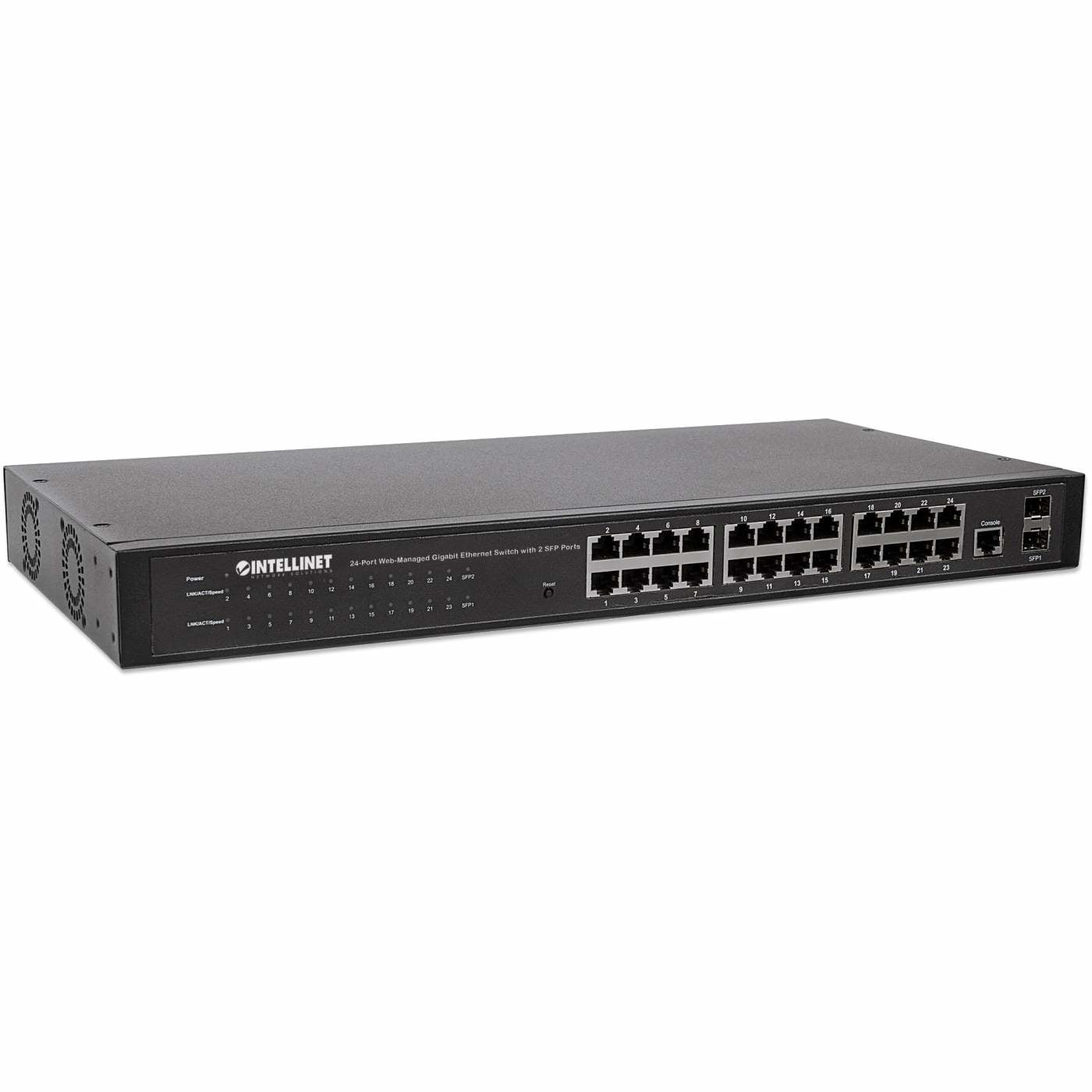 Intellinet 560917 commutateur réseau Géré Gigabit Ethernet (10/100/1000) 1U Noir