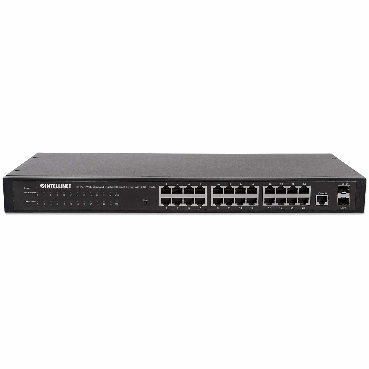 Intellinet 560917 commutateur réseau Géré Gigabit Ethernet (10/100/1000) 1U Noir