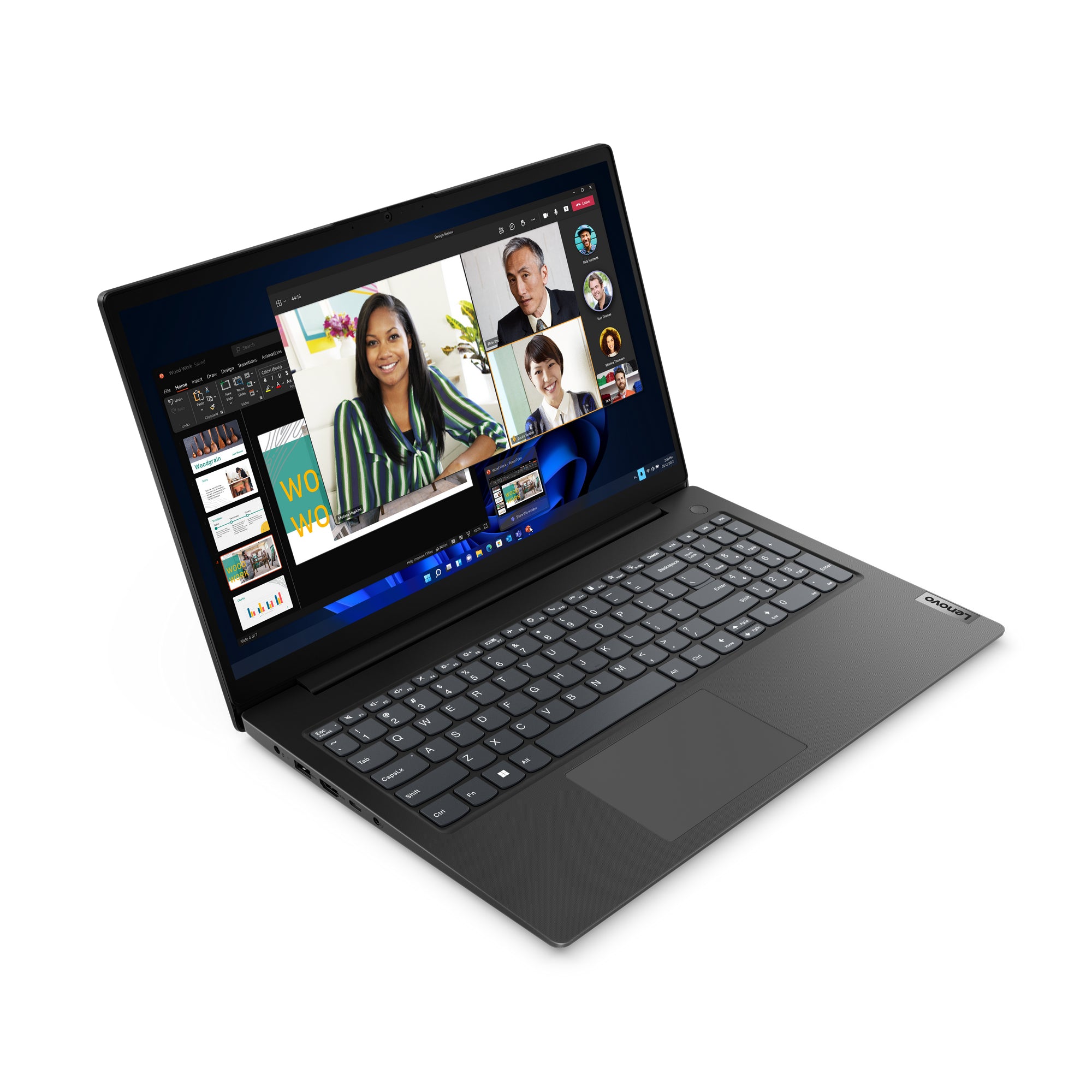 Lenovo V15 G4 AMN AMD Ryzen™ 5 7520U Ordinateur portable 39,6 cm (15.6") Full HD 16 Go LPDDR5-SDRAM 512 Go SSD Wi-Fi 5 (802.11ac) Windows 11 Pro Allemand Noir