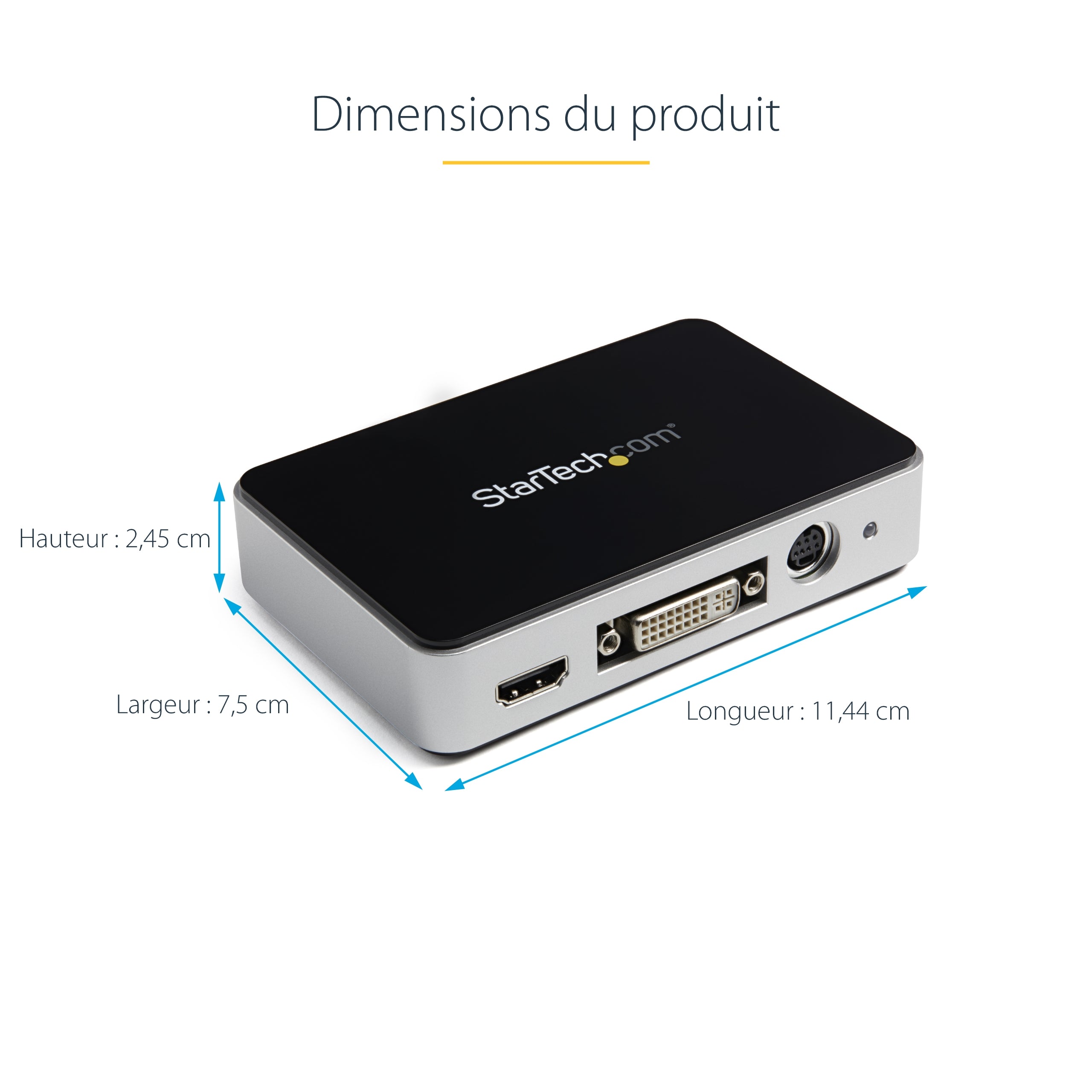 StarTech.com Boîtier d'acquisition vidéo HD USB 3.0 - Enregistreur vidéo HDMI / DVI / VGA / Composant - 1080p - 60fps