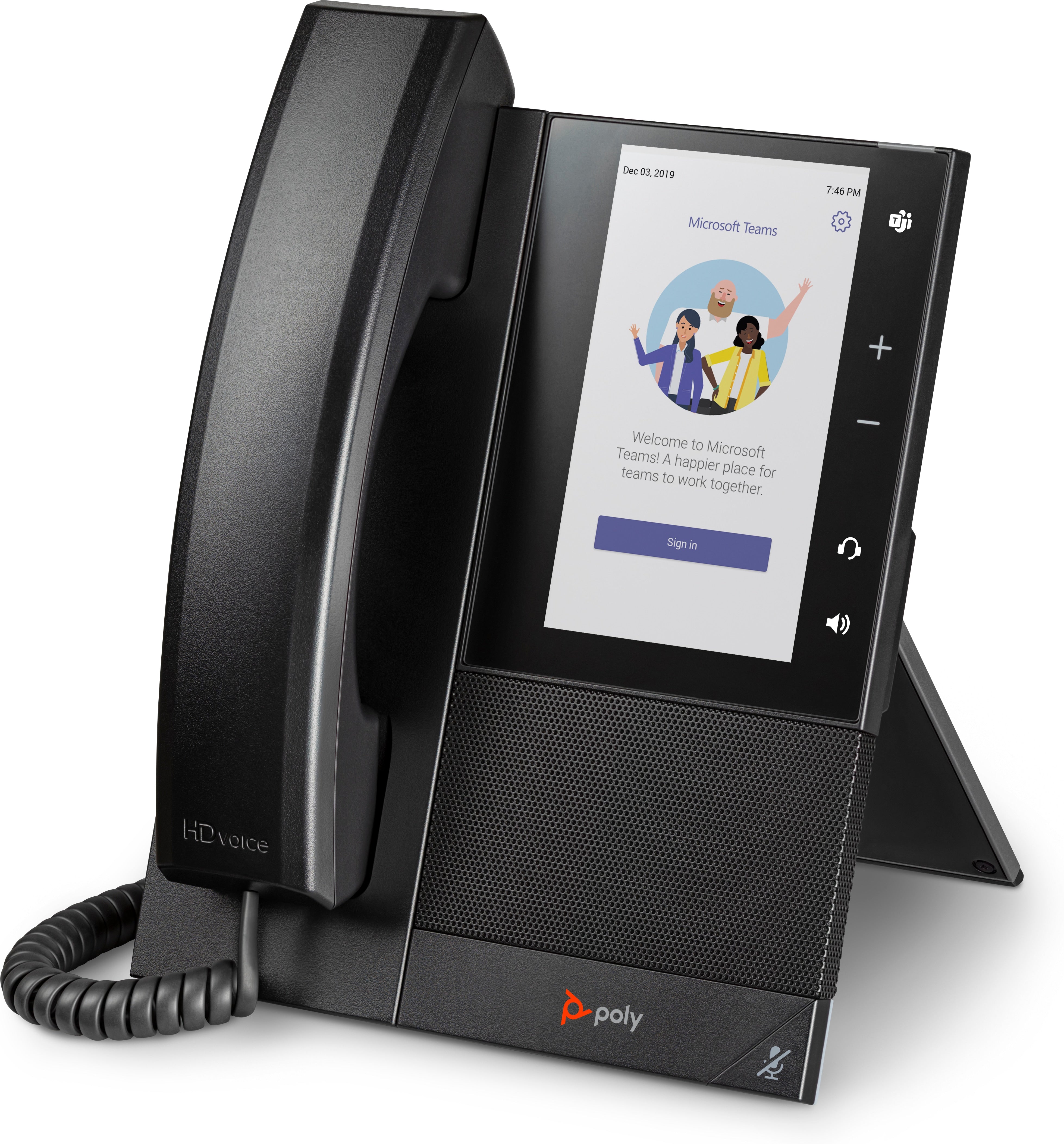 POLY Téléphone multimédia professionnel CCX 500 pour Microsoft Teams et compatible PoE