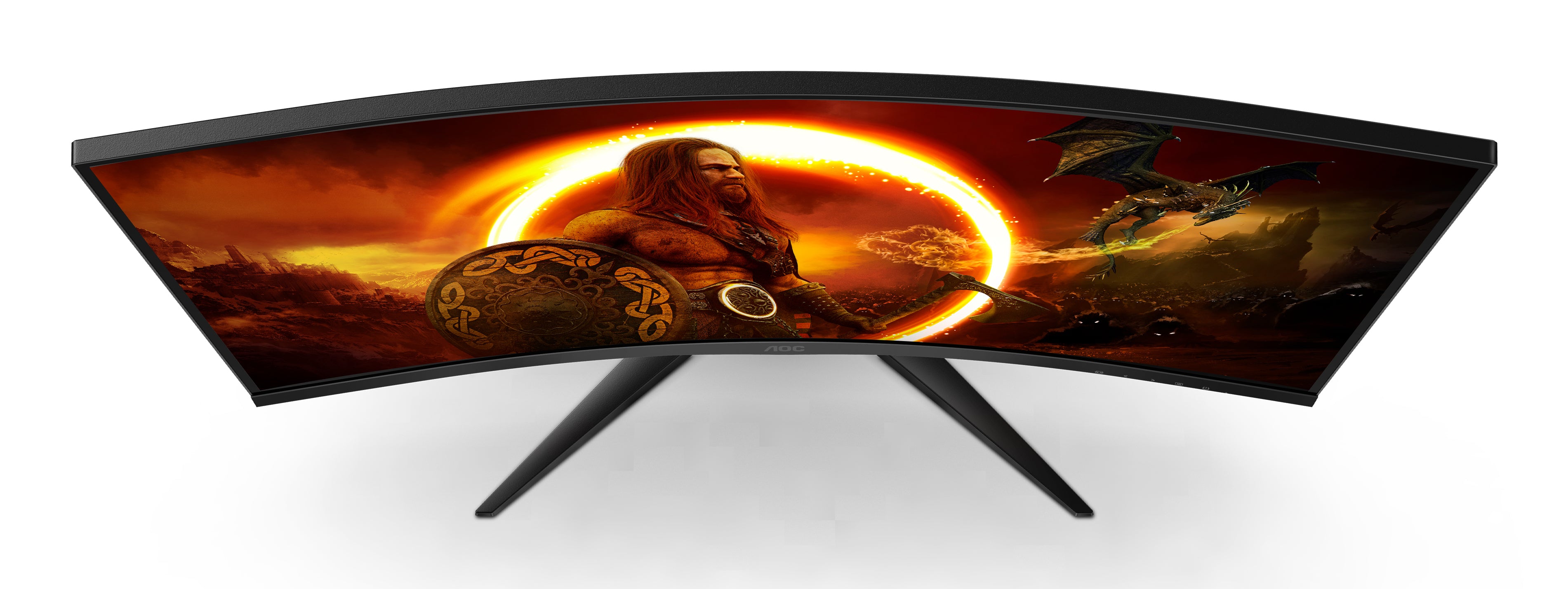 AOC G2 C32G2ZE/BK écran plat de PC 80 cm (31.5") 1920 x 1080 pixels Full HD LED Noir, Rouge