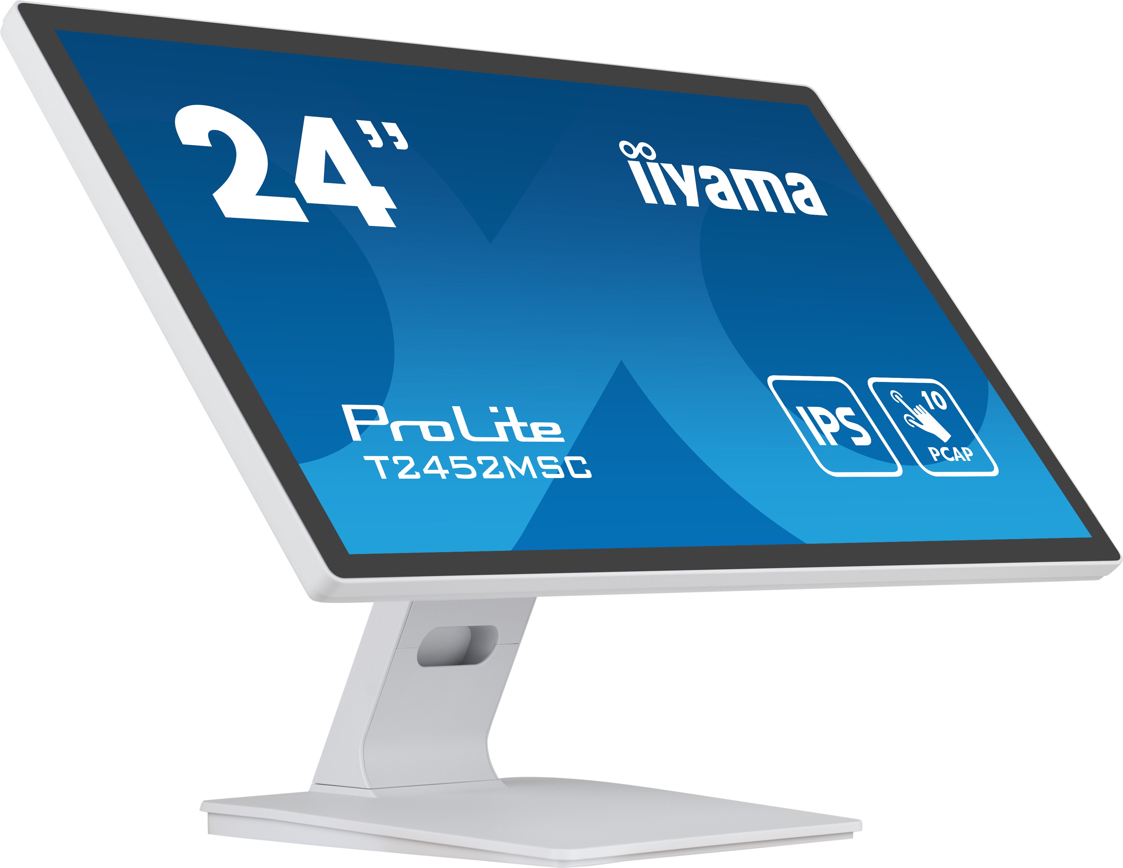 iiyama ProLite T2452MSC-W1 écran plat de PC 60,5 cm (23.8") 1920 x 1080 pixels Full HD LCD Écran tactile Multi-utilisateur Blanc