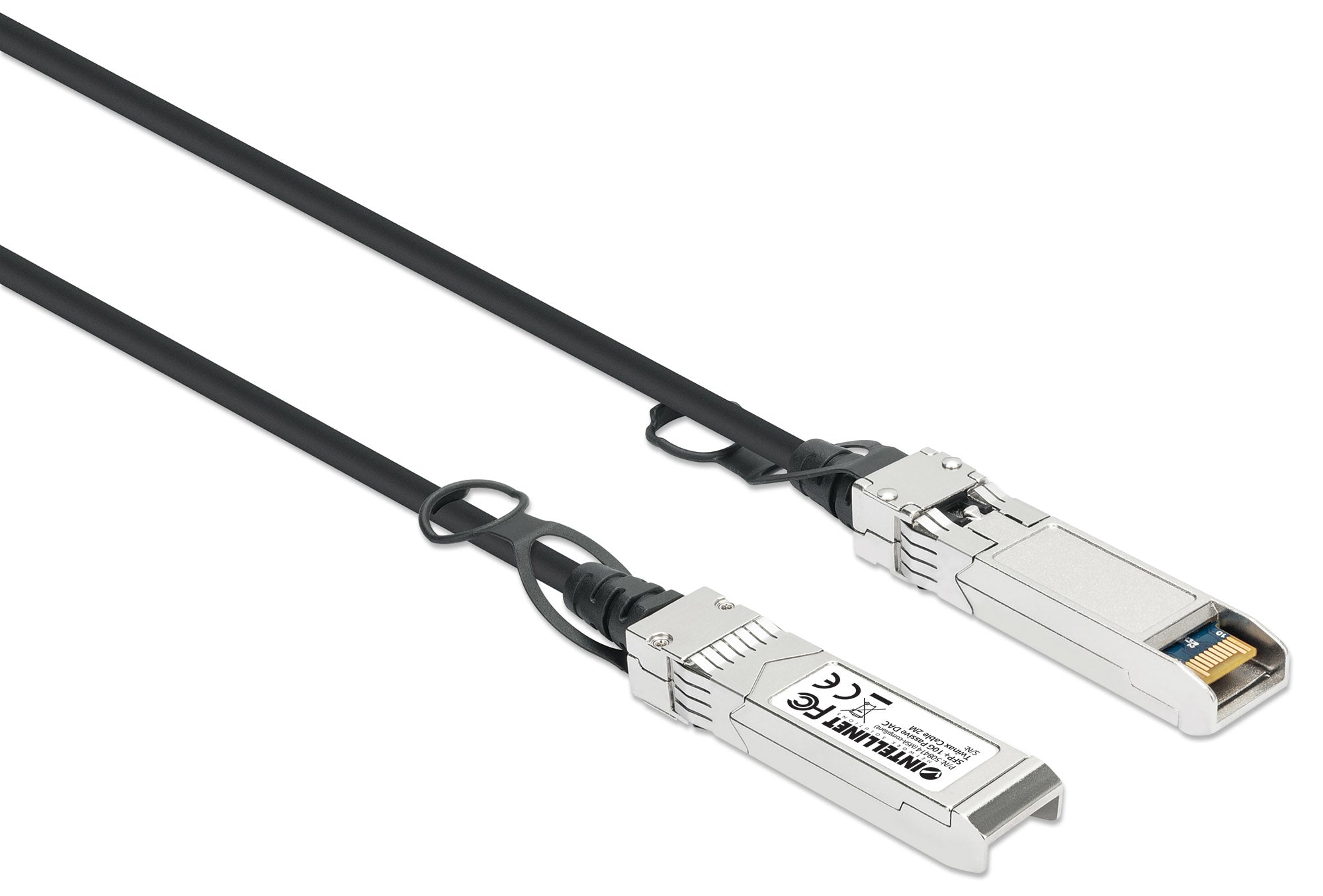 Intellinet 508414 câble InfiniBand et à fibres optiques 2 m SFP+ Noir, Argent