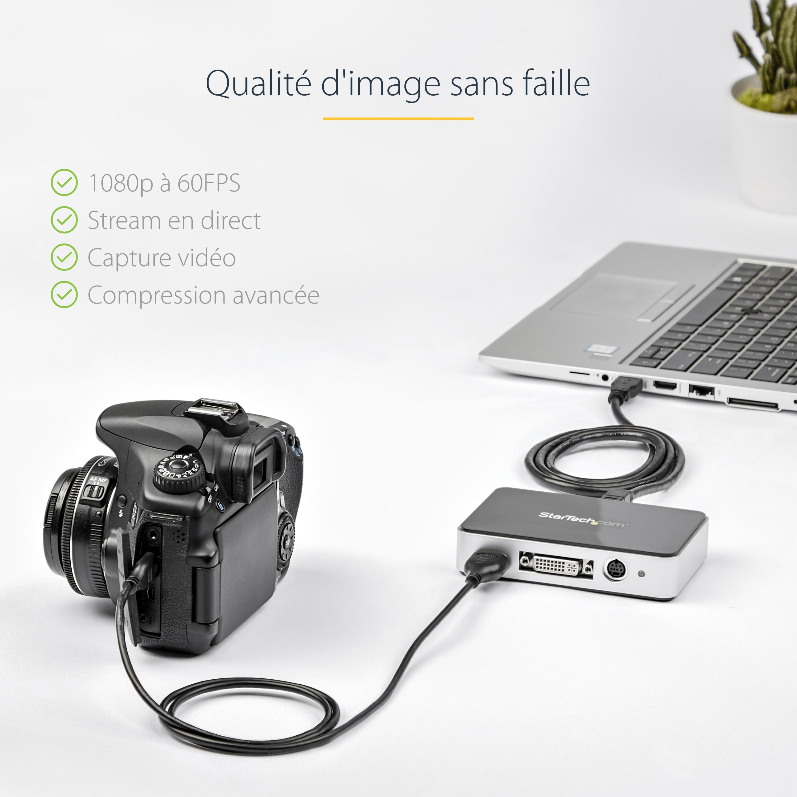 StarTech.com Boîtier d'acquisition vidéo HD USB 3.0 - Enregistreur vidéo HDMI / DVI / VGA / Composant - 1080p - 60fps