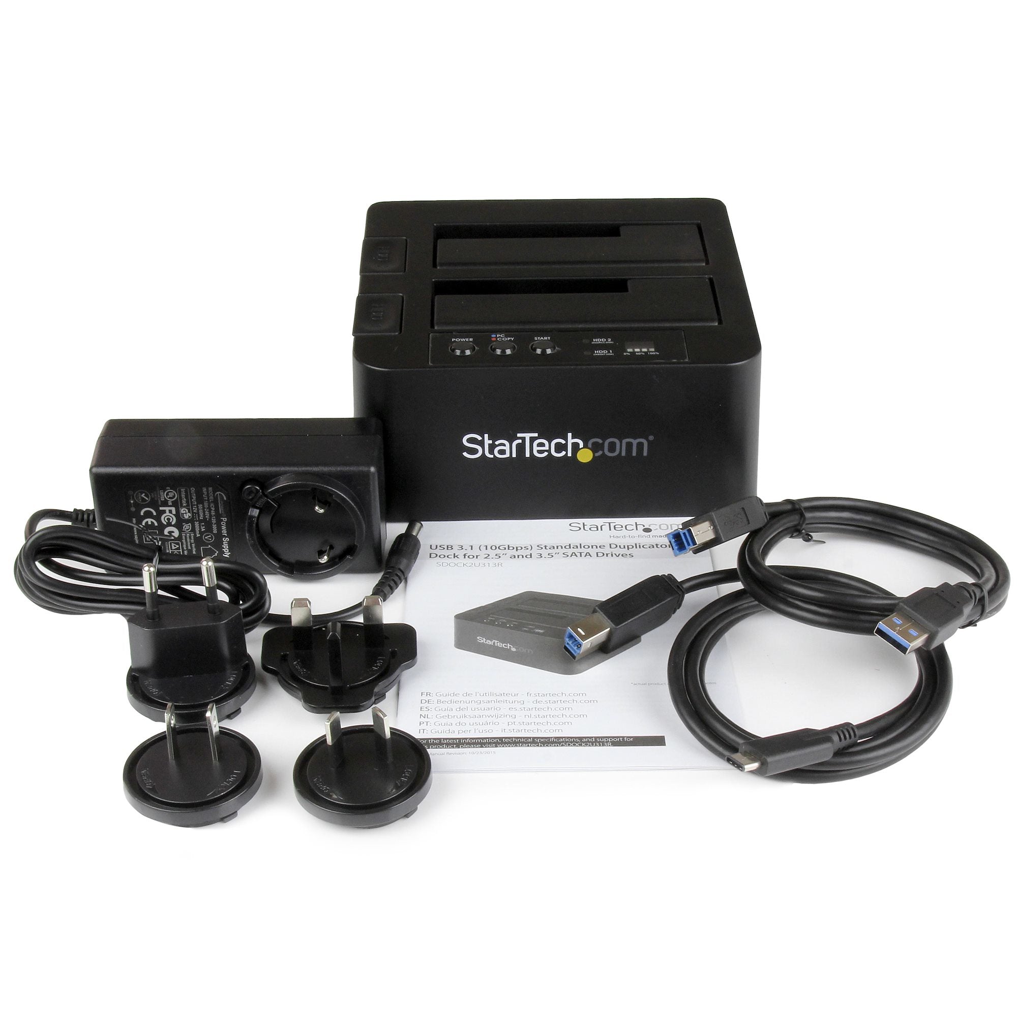 StarTech.com Duplicateur USB 3.1 (10 Gb/s) autonome pour disques durs SATA 2,5" ou 3,5"