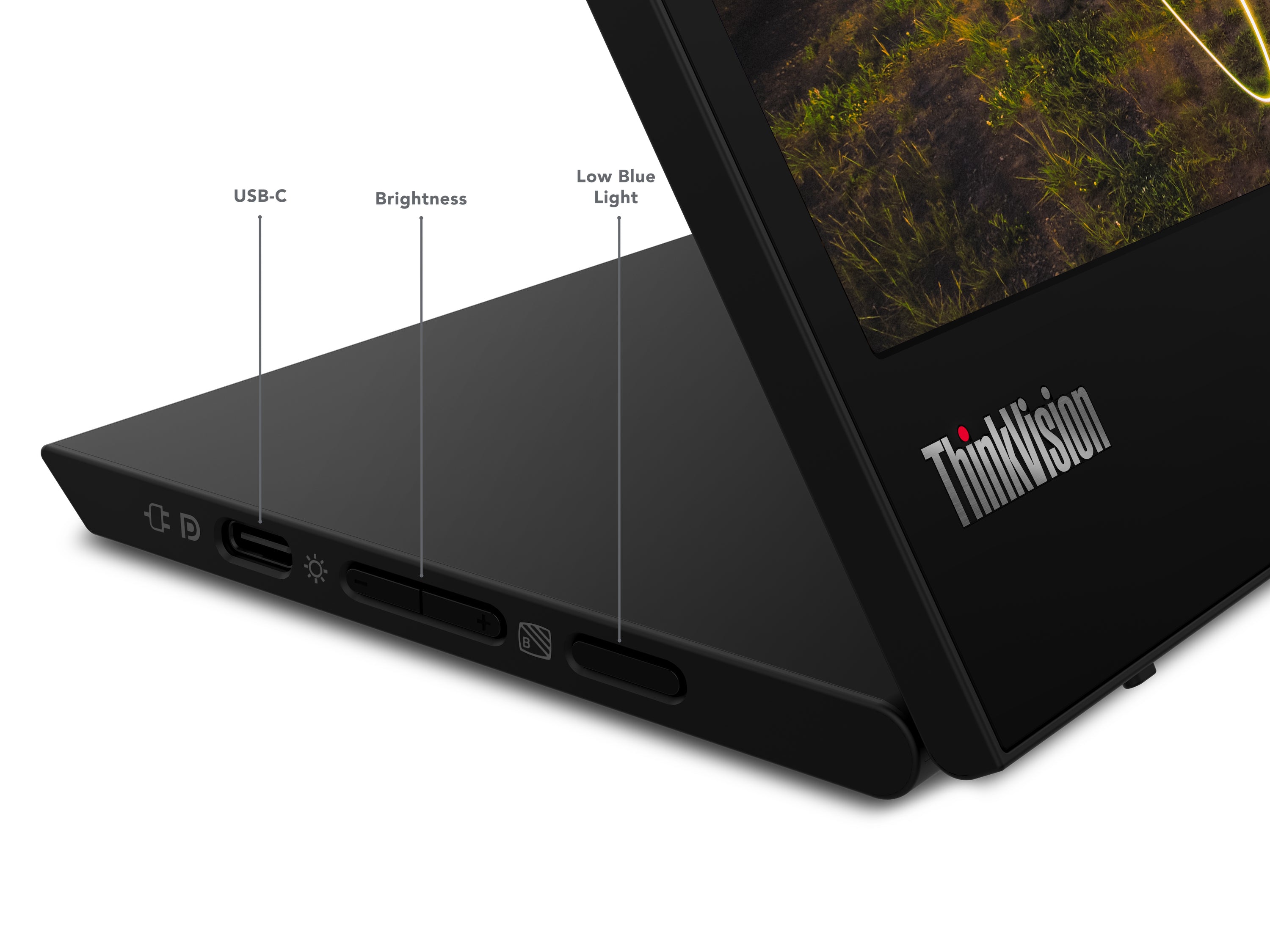 Lenovo ThinkVision M15 LED display 39,6 cm (15.6") 1920 x 1080 pixels Full HD Noir