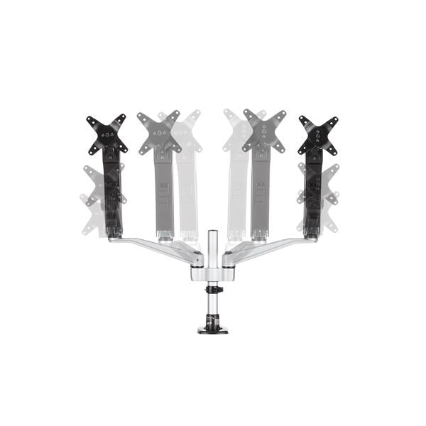 StarTech.com Support de bureau pour 2 écrans avec bras articulés - Multidirectionnel - Empilable - Installation sans outil