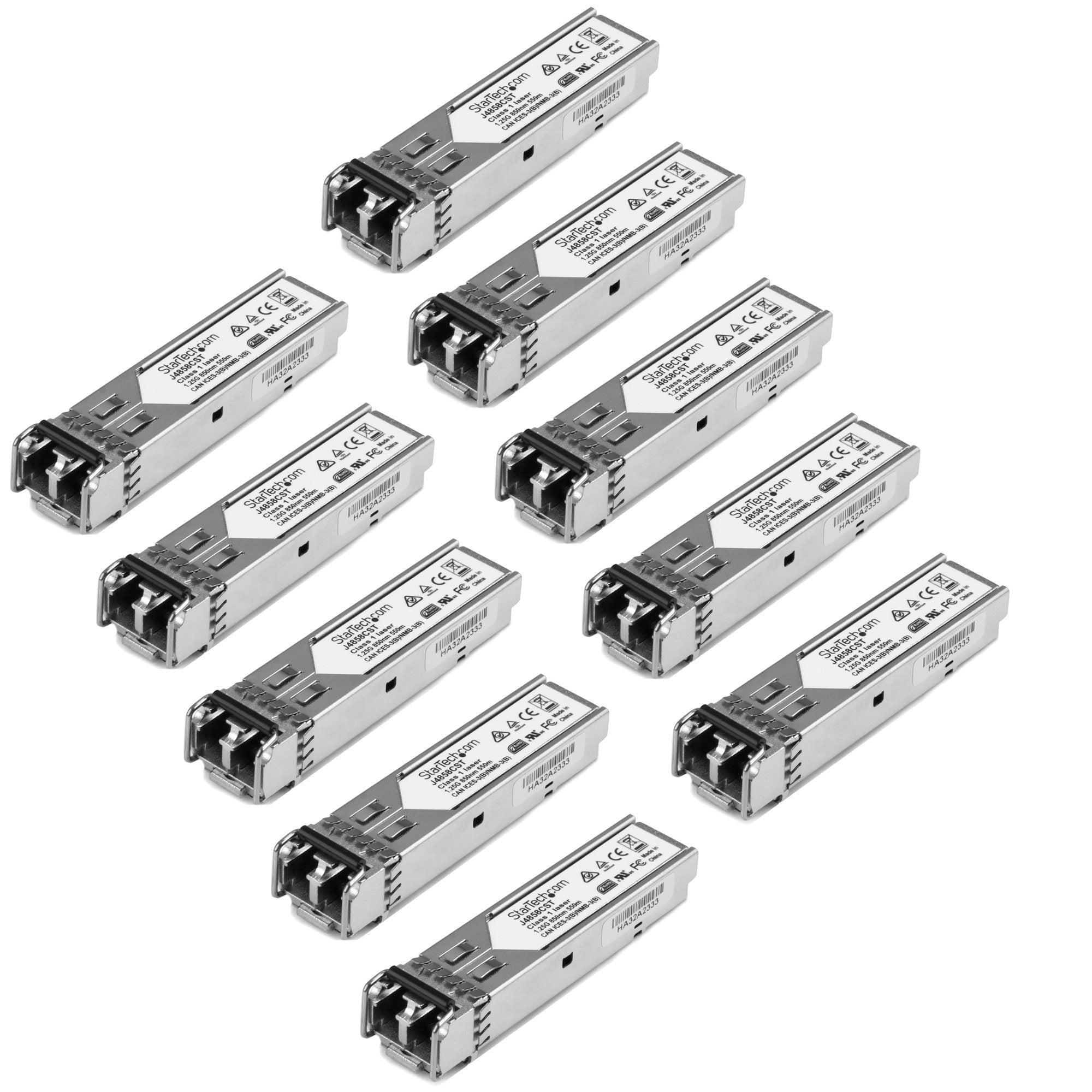 StarTech.com Module SFP GBIC compatible HPE J4858C - Transceiver 1000BASE-SX- Paquet de 10