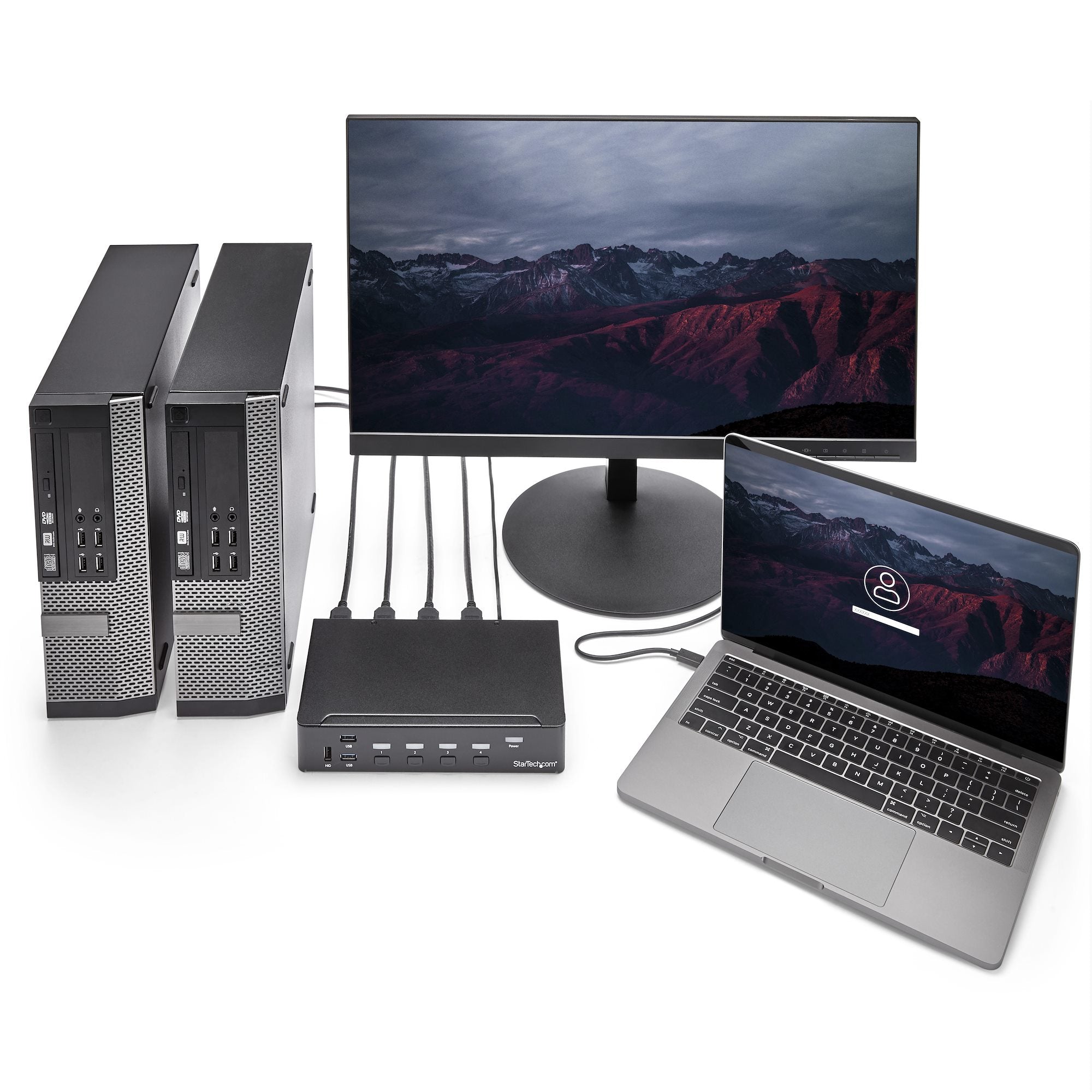 StarTech.com Switch KVM USB HDMI à 4 ports avec hub USB 3.0 intégré - 1080p