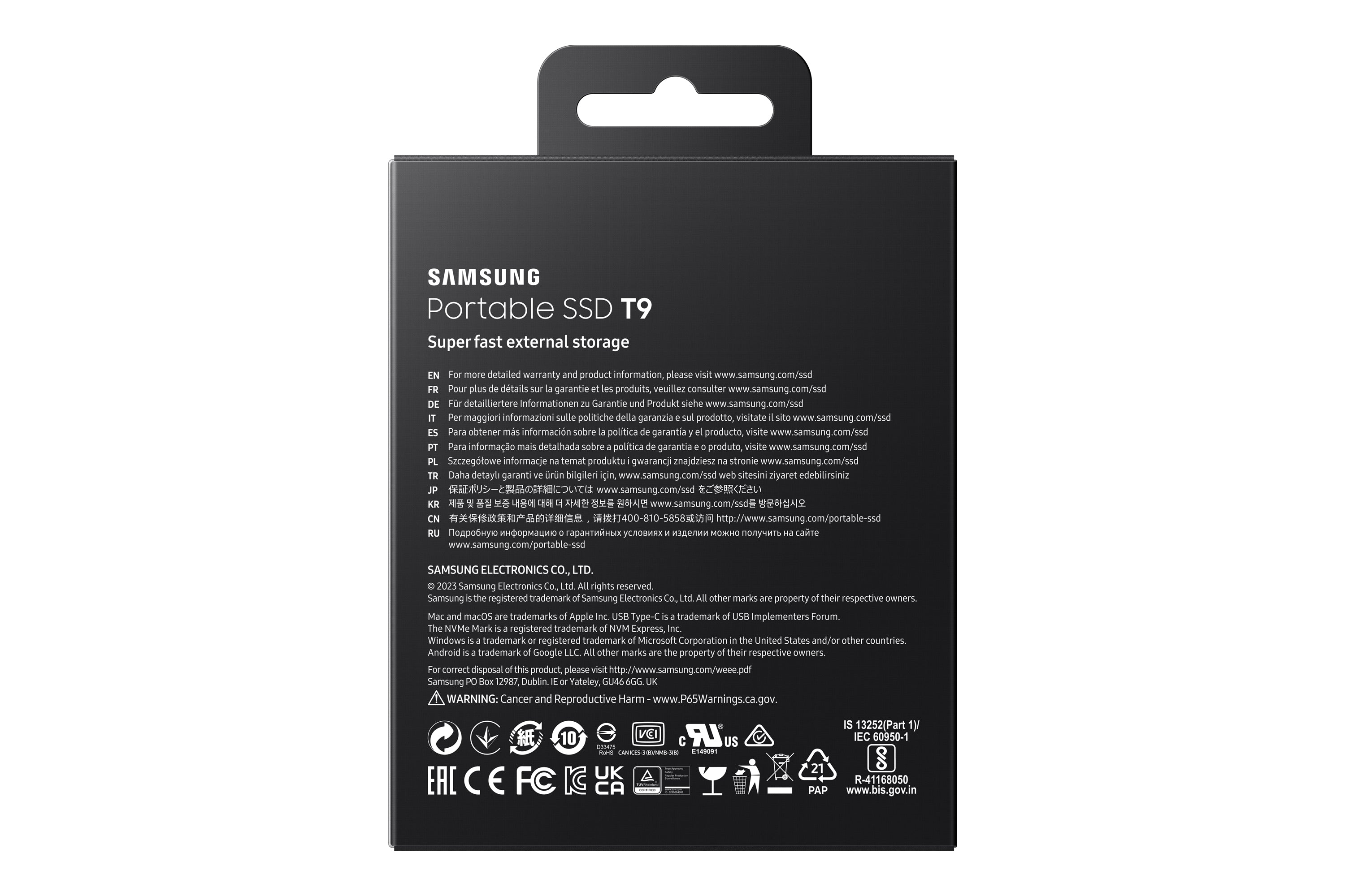 Samsung MU-PG1T0B 1 To USB Type-C 3.2 Gen 2 (3.1 Gen 2) Noir