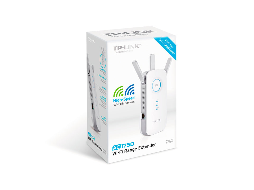 TP-Link RE450 prolongateur réseau Émetteur réseau Blanc 10, 100, 1000 Mbit/s