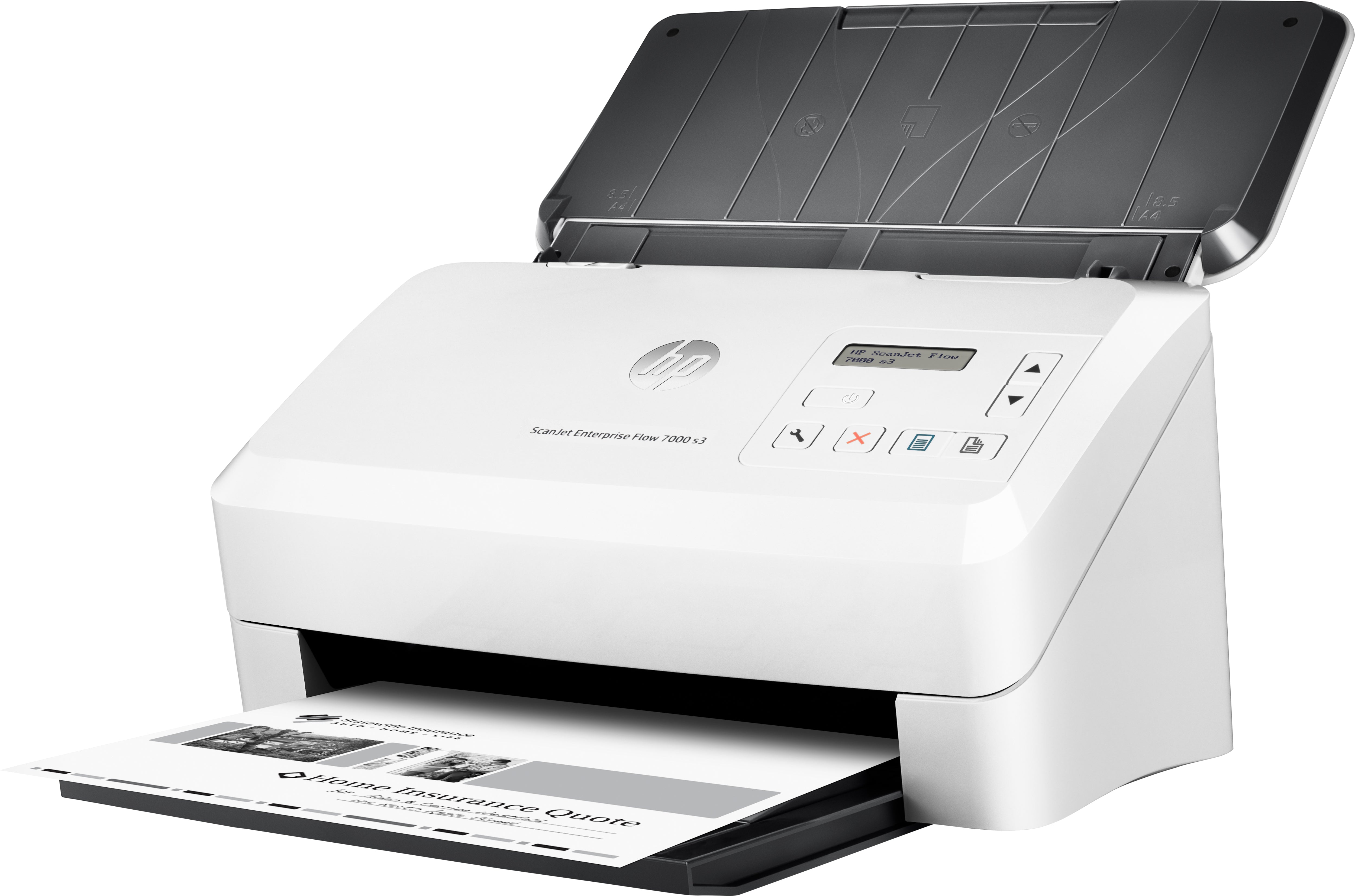 HP Scanjet Enterprise Flow 7000 s3 Alimentation feuille à feuille de scanner 600 x 600 DPI A4 Blanc
