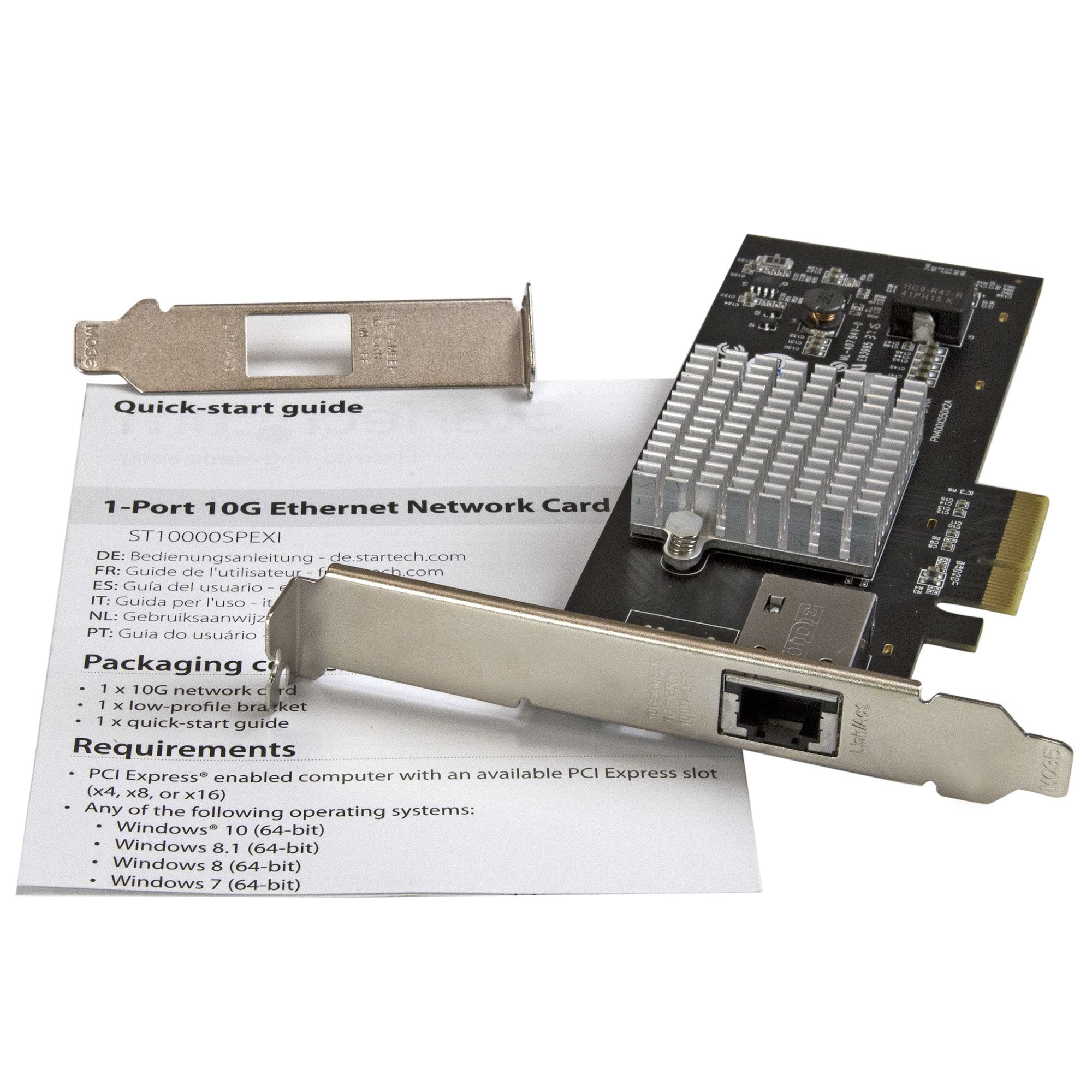 StarTech.com Carte réseau PCI Express à 1 port 10 Gigabit Ethernet avec chipset Intel X550