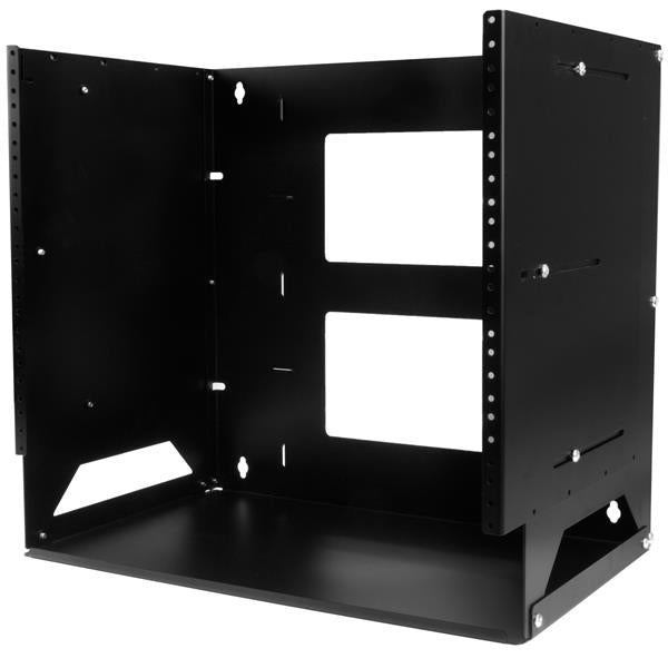 StarTech.com Rack Réseau Mural 8U à 2 Montants avec Étagère Intégrée, Rack de Données Mural avec Profondeur Ajustable pour Équipement AV/Ordinateur/IT, Petit Rack de Serveur Mural - Conforme TAA