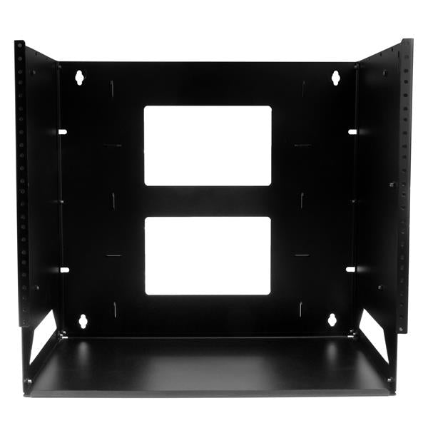 StarTech.com Rack Réseau Mural 8U à 2 Montants avec Étagère Intégrée, Rack de Données Mural avec Profondeur Ajustable pour Équipement AV/Ordinateur/IT, Petit Rack de Serveur Mural - Conforme TAA
