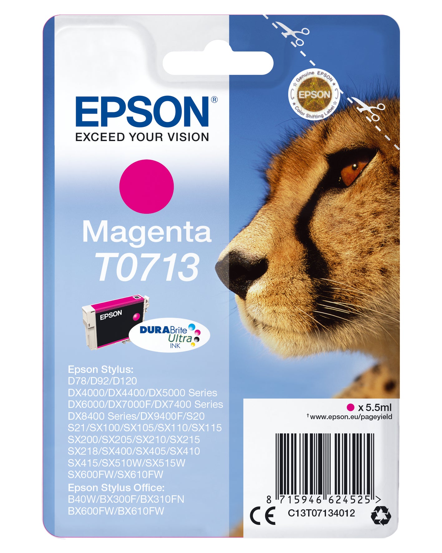 Epson Cartouche "Guépard" - Encre DURABrite Ultra M