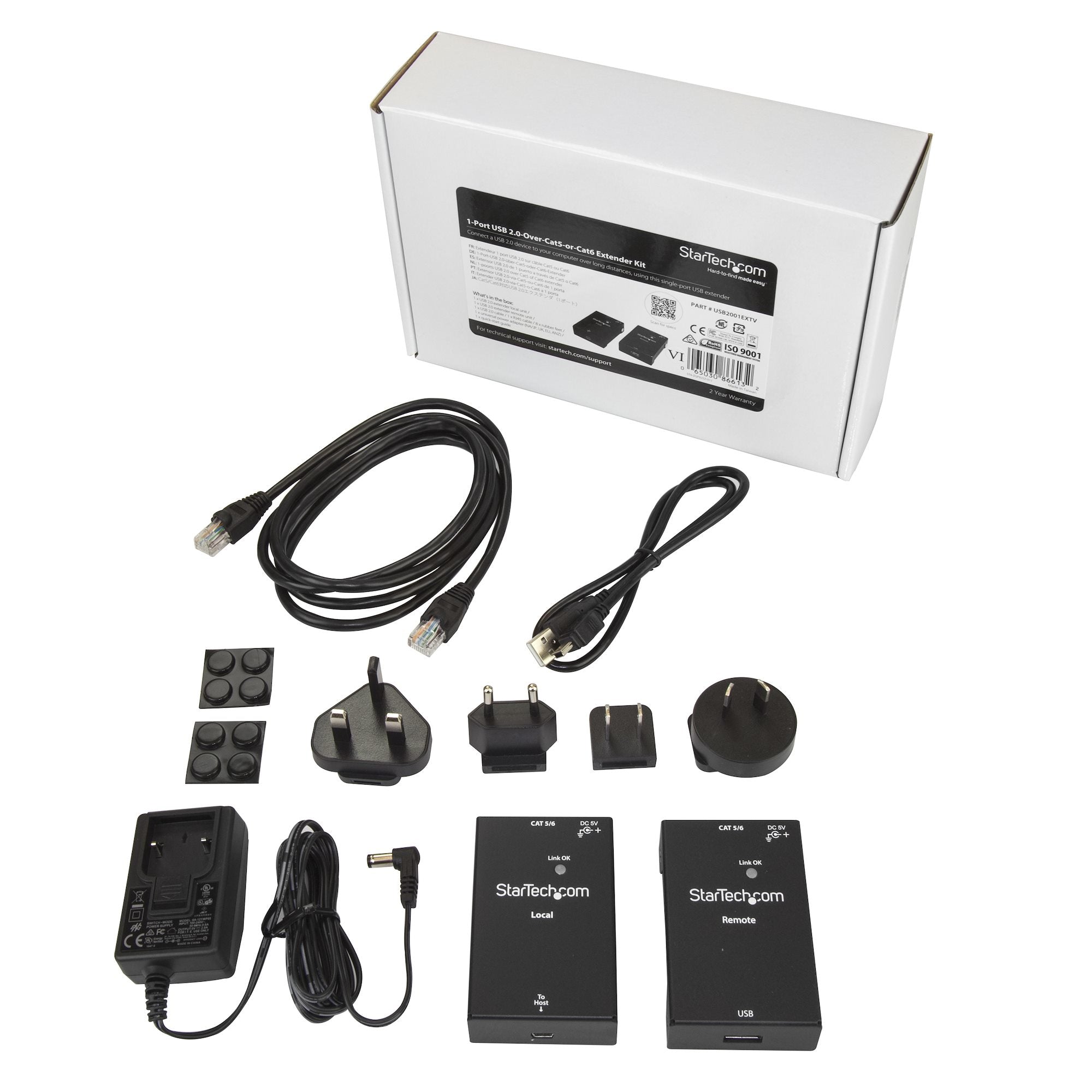 StarTech.com Kit extendeur USB 2.0 via Cat5 ou Cat6 à 1 port - 50 m