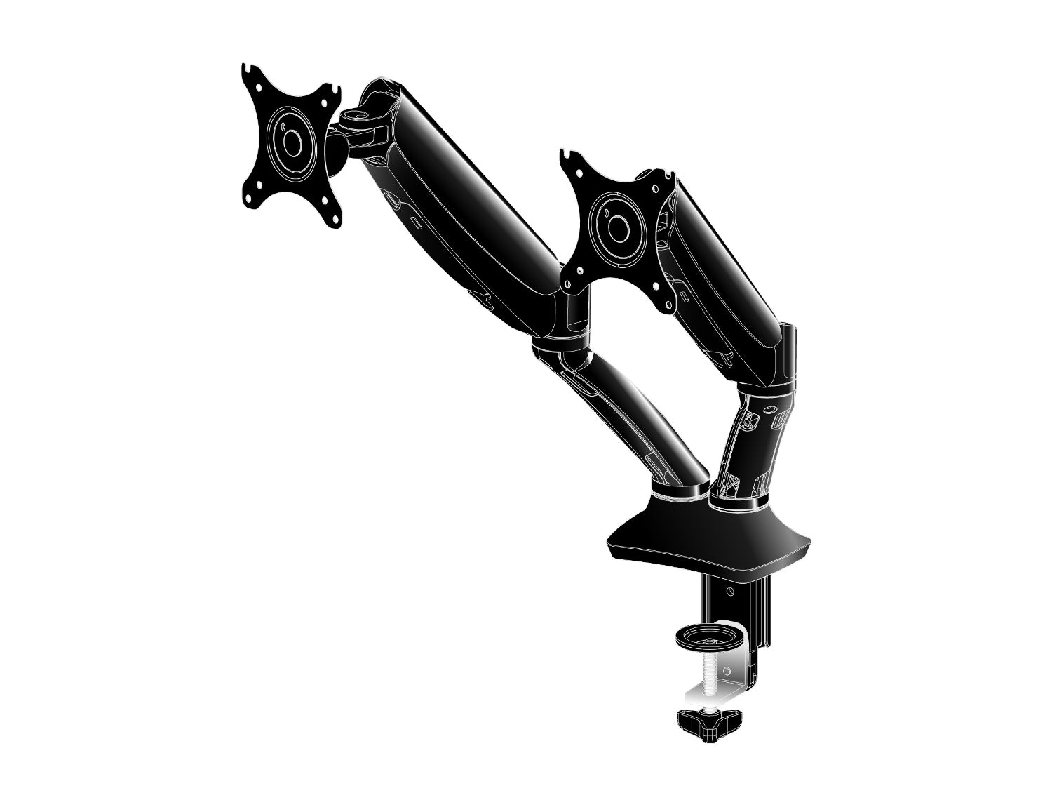 iiyama DS3002C-B1 support d'écran plat pour bureau 68,6 cm (27") Noir