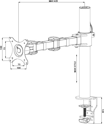 iiyama DS1001C-B1 support d'écran plat pour bureau 76,2 cm (30") Noir