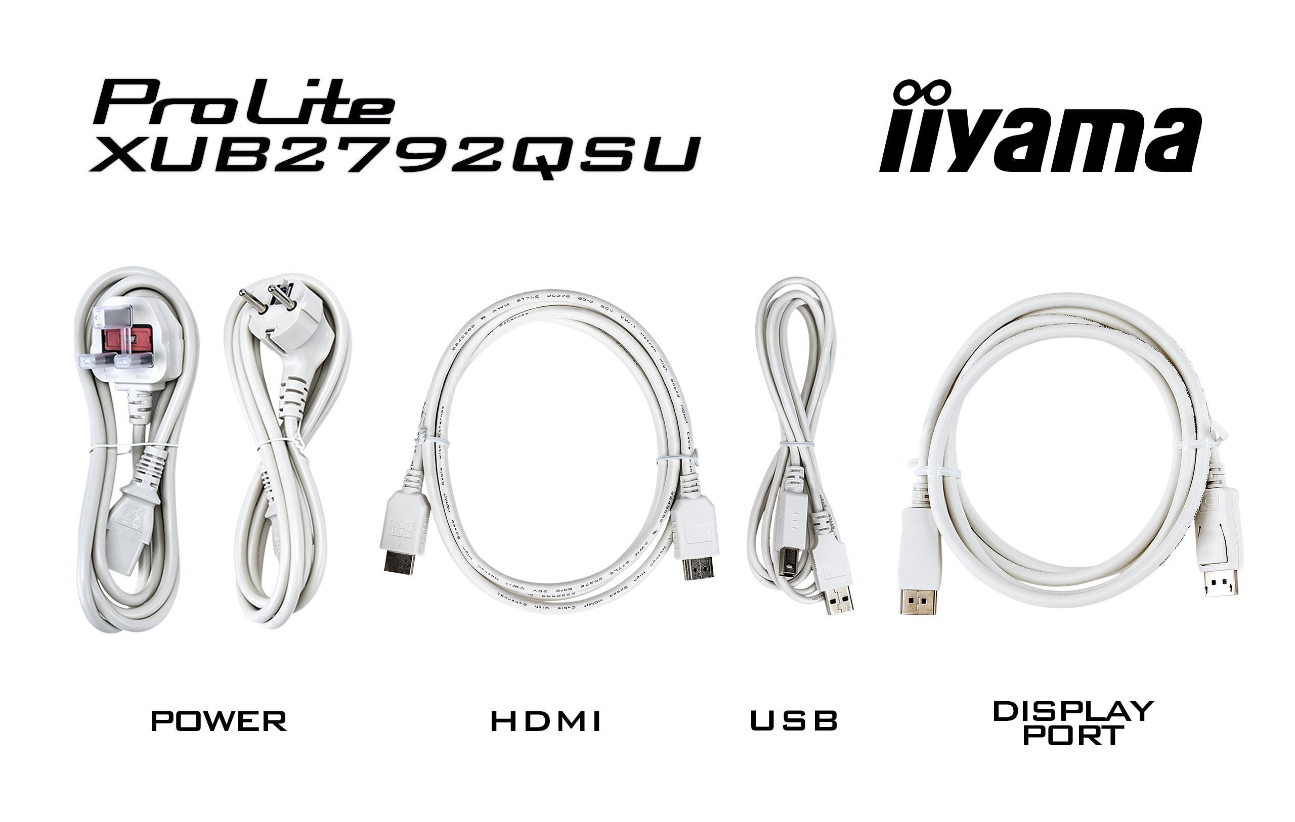 iiyama ProLite XUB2792QSU-W6 écran plat de PC 68,6 cm (27") 2560 x 1440 pixels Quad HD LED Blanc