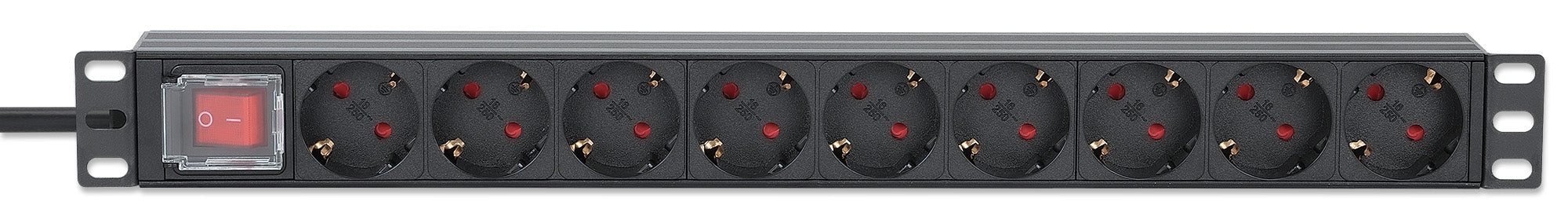 Intellinet 715133 unité de distribution d'énergie 9 sortie(s) CA 1U Noir