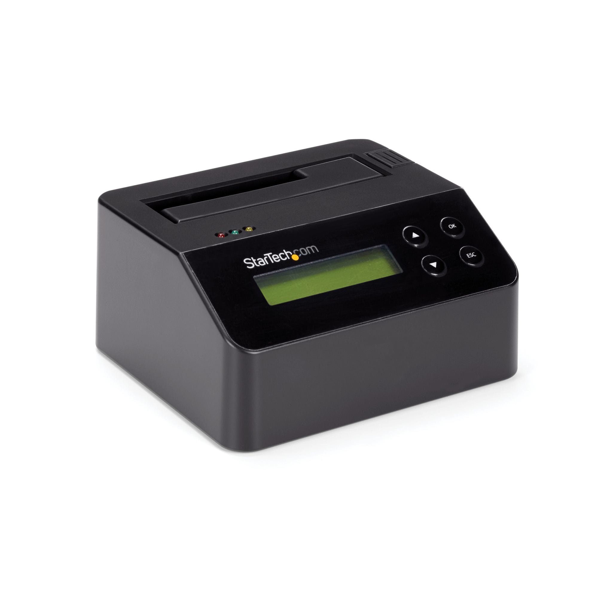 StarTech.com Effaceur de Disque Dur à Baie Unique, Nettoyeur d'HDD/SSD Autonome, 4Kn, USB 3.0 à SATA III (6 Gbps), 9 Modes d'Effacement, Dock Nettoyeur de Disque Dur Secure Erase, Port d'Imprimante DB-9, TAA