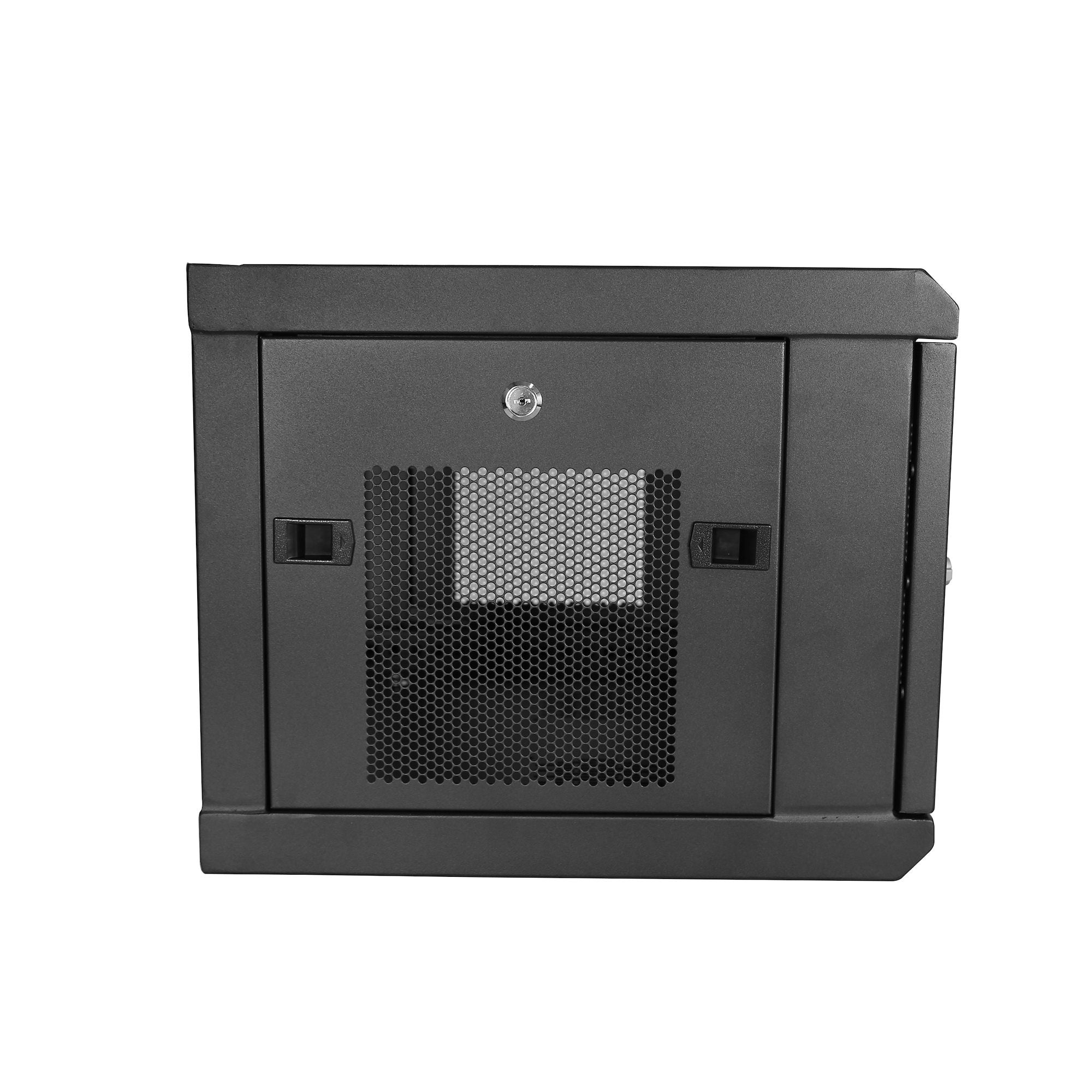 StarTech.com Armoire Réseau Murale à 2 Montants 6U avec Étagère 1U, Armoire Serveur Murale 19" à Charnières pour Équipement IT/AV/Électronique/Ordinateur, Armoire Rack Ventilée Flexible
