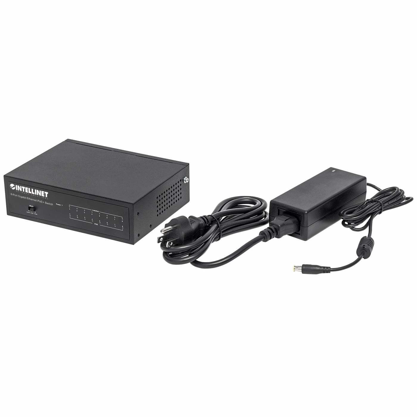 Intellinet 561204 commutateur réseau Géré Gigabit Ethernet (10/100/1000) Connexion Ethernet, supportant l'alimentation via ce port (PoE) Noir