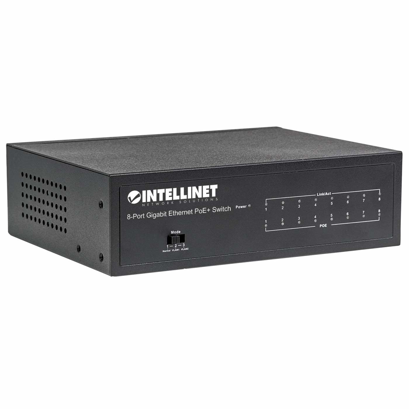 Intellinet 561204 commutateur réseau Géré Gigabit Ethernet (10/100/1000) Connexion Ethernet, supportant l'alimentation via ce port (PoE) Noir