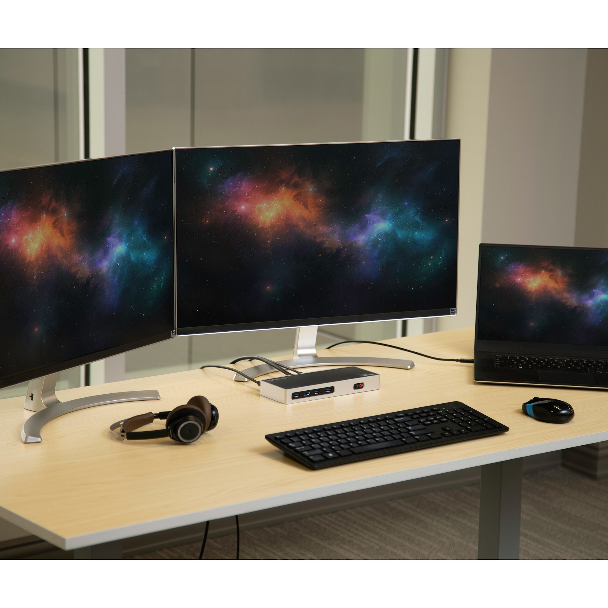 StarTech.com Station d'Accueil Double Écran 4K60Hz DisplayPort et HDMI - Dock USB-C et USB-A - Dock USB 3.0 pour PC Portables USB-C ou USB-A - 6x USB Type-A, GbE - USB 3.1 Gen 1 - Mac/Windows