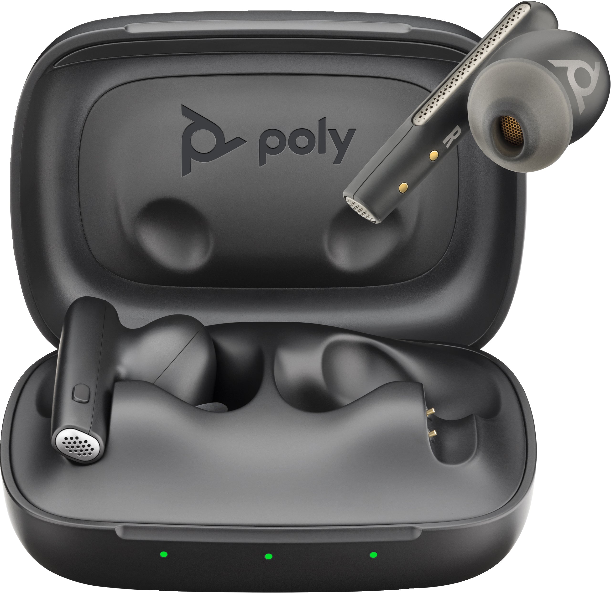 POLY Écouteurs noir charbon Voyager Free 60 UC +adaptateur USB-C BT700 + étui de charge de base