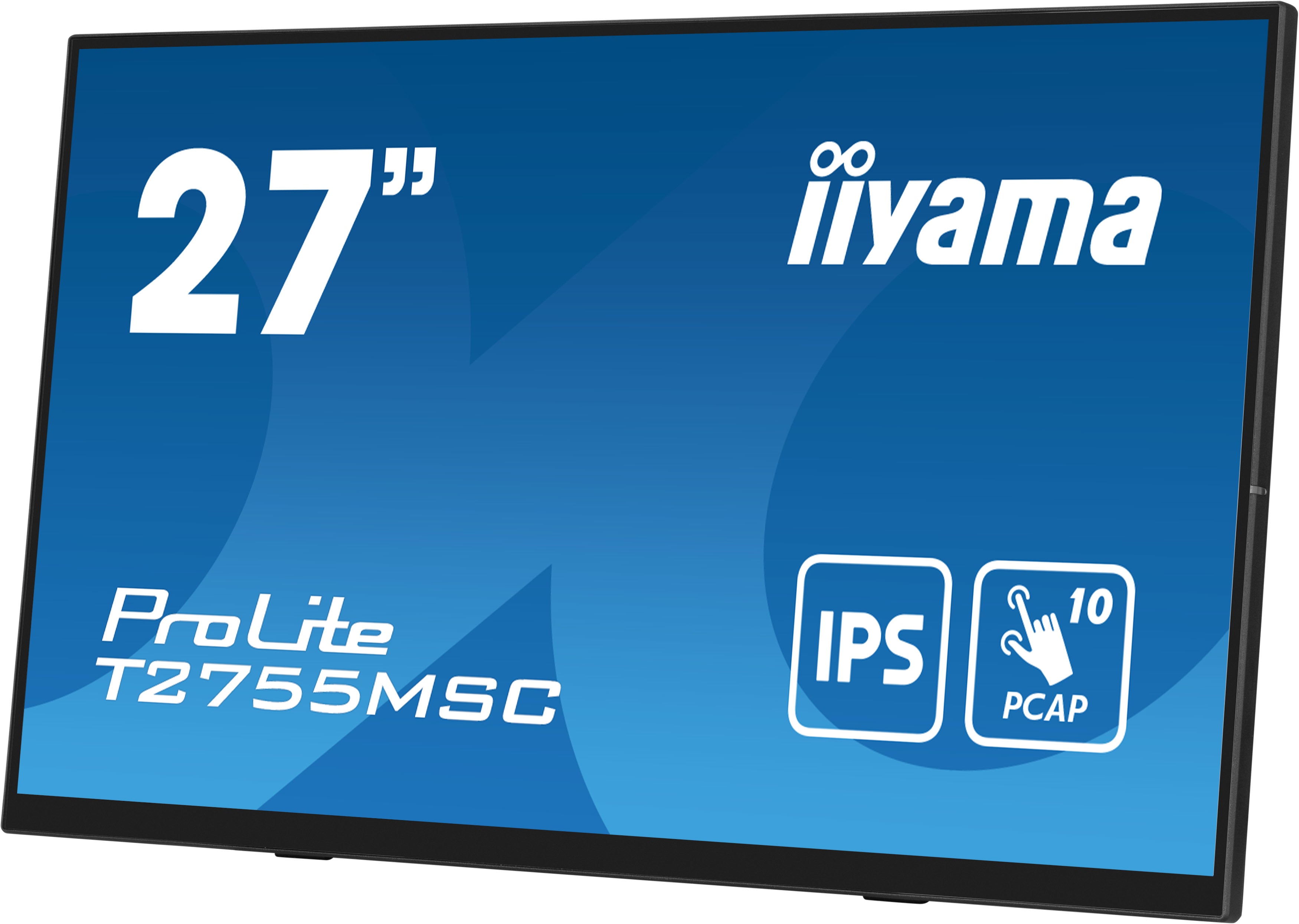 iiyama ProLite T2755MSC-B1 écran plat de PC 68,6 cm (27") 1920 x 1080 pixels Full HD LED Écran tactile Dessus de table Noir