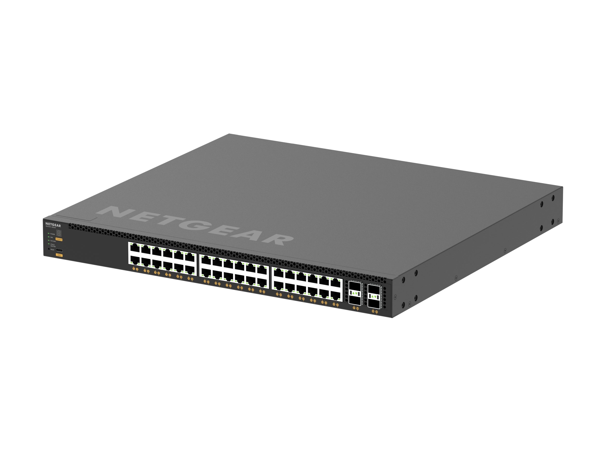 NETGEAR M4350-36X4V Géré L3 10G Ethernet (100/1000/10000) Connexion Ethernet, supportant l'alimentation via ce port (PoE) 1U Noir