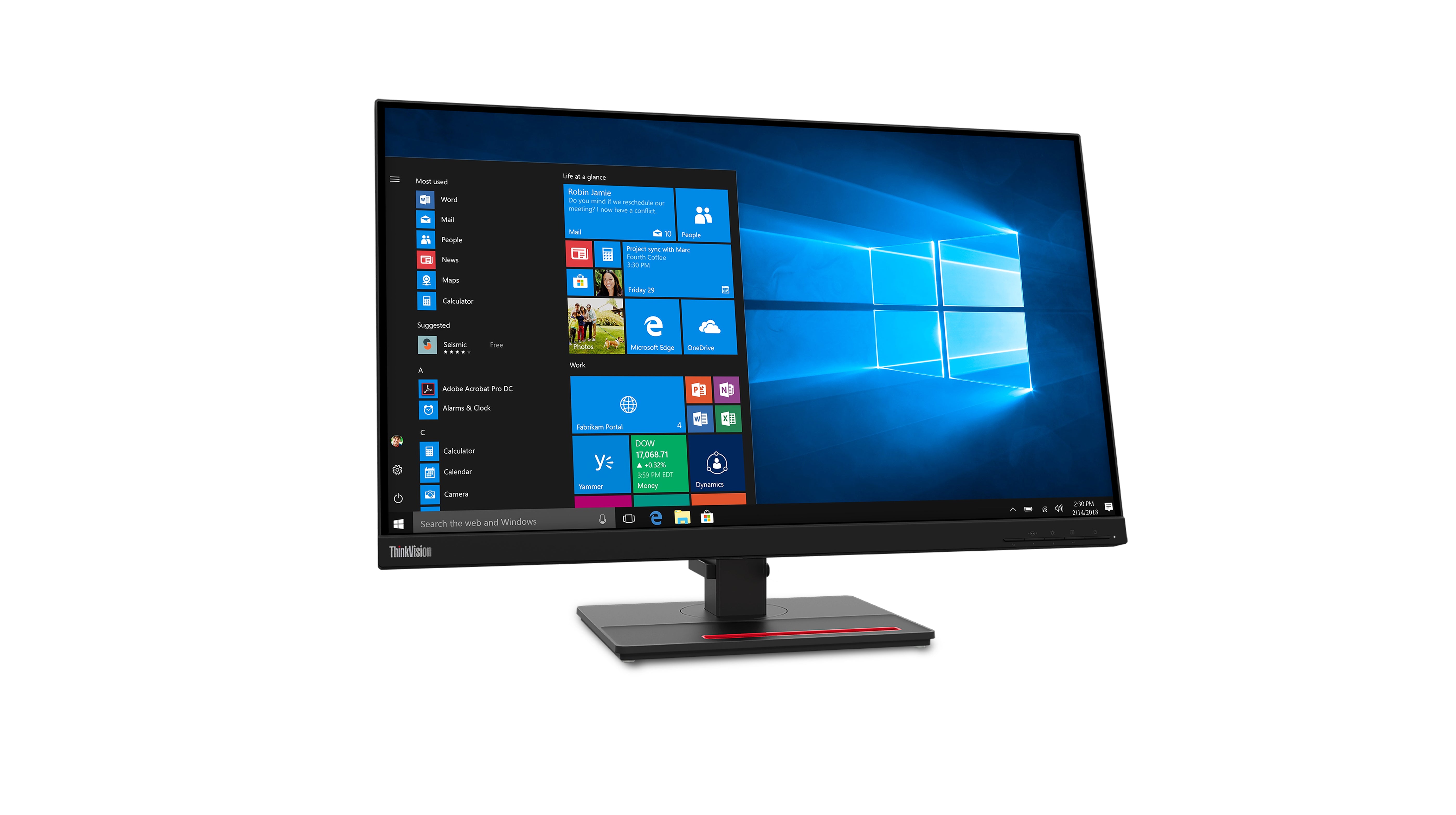 Lenovo ThinkVision T27q-20 LED display 68,6 cm (27") 2560 x 1440 pixels Quad HD LCD Noir