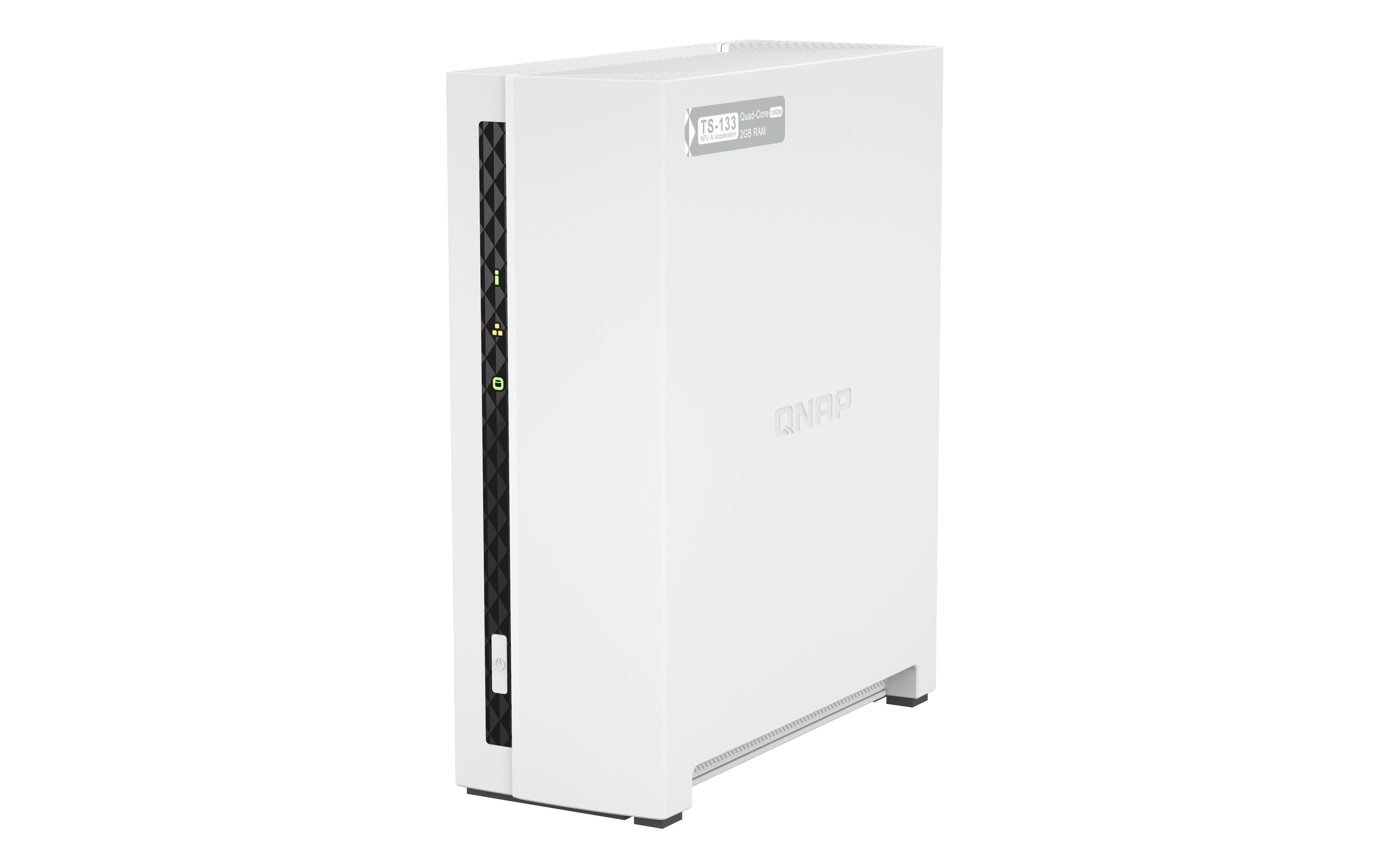 QNAP TS-133 serveur de stockage NAS Tower Cortex-A55 2 Go DDR4 0 To QNAP Turbo System Blanc