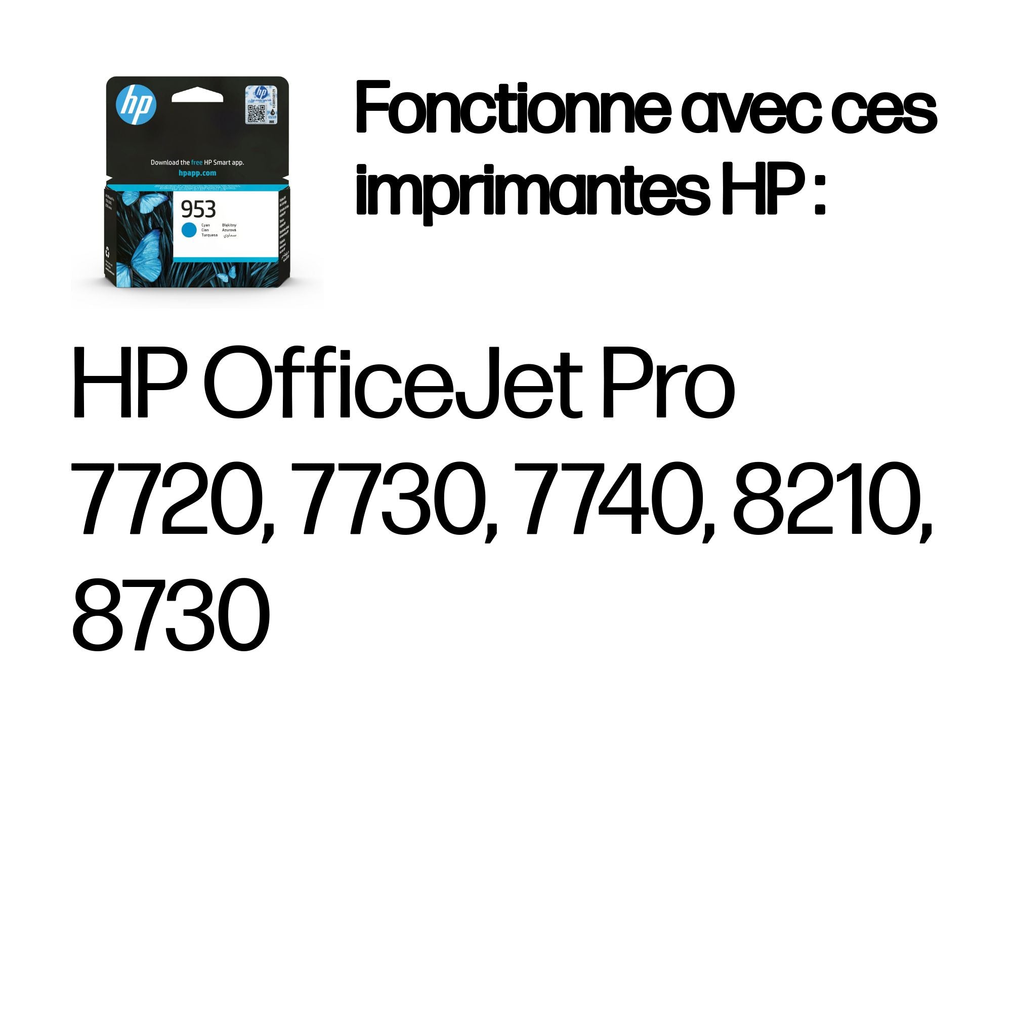 HP 953 Cartouche dencre cyan authentique