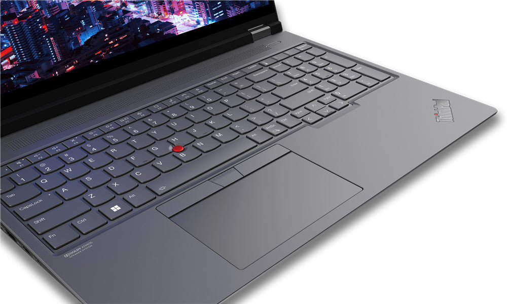 Lenovo ThinkPad P16 Gen 2 Intel® Core™ i9 i9-13980HX Station de travail mobile 40,6 cm (16") WQUXGA 64 Go DDR5-SDRAM 2 To SSD NVIDIA RTX 4000 Ada Wi-Fi 6E (802.11ax) Windows 11 Pro Allemand Noir, Gris