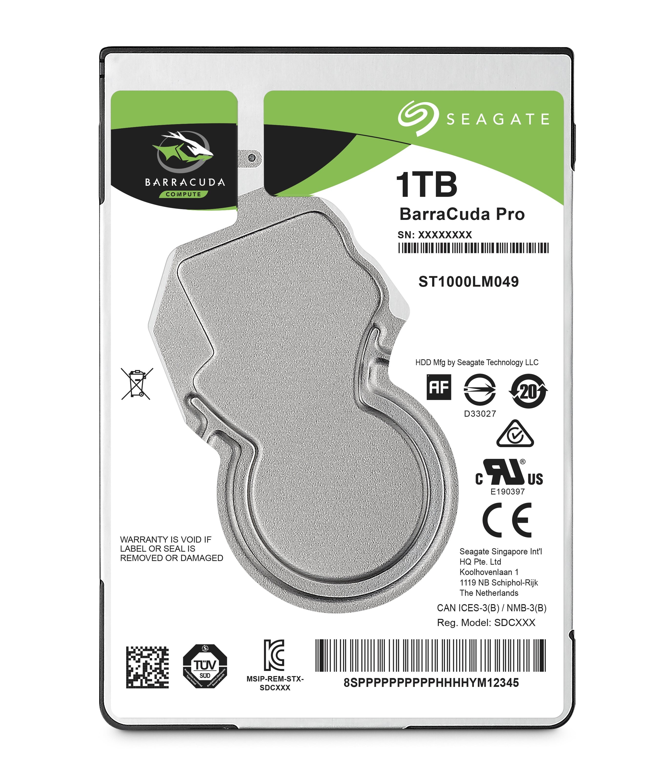 Seagate Barracuda Pro disque dur 1 To 7200 tr/min 128 Mo 2.5" Série ATA III