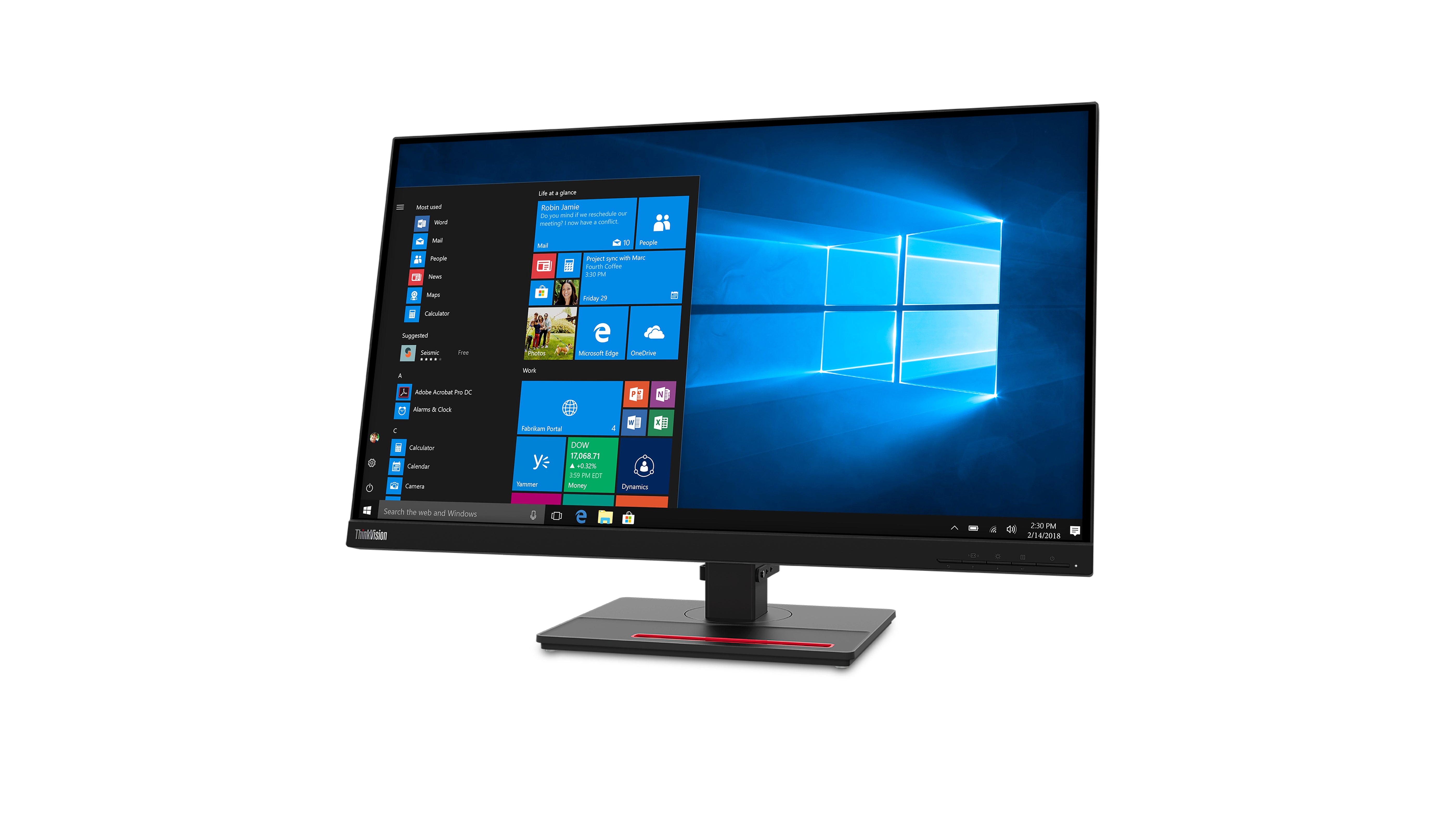 Lenovo ThinkVision T27q-20 LED display 68,6 cm (27") 2560 x 1440 pixels Quad HD LCD Noir