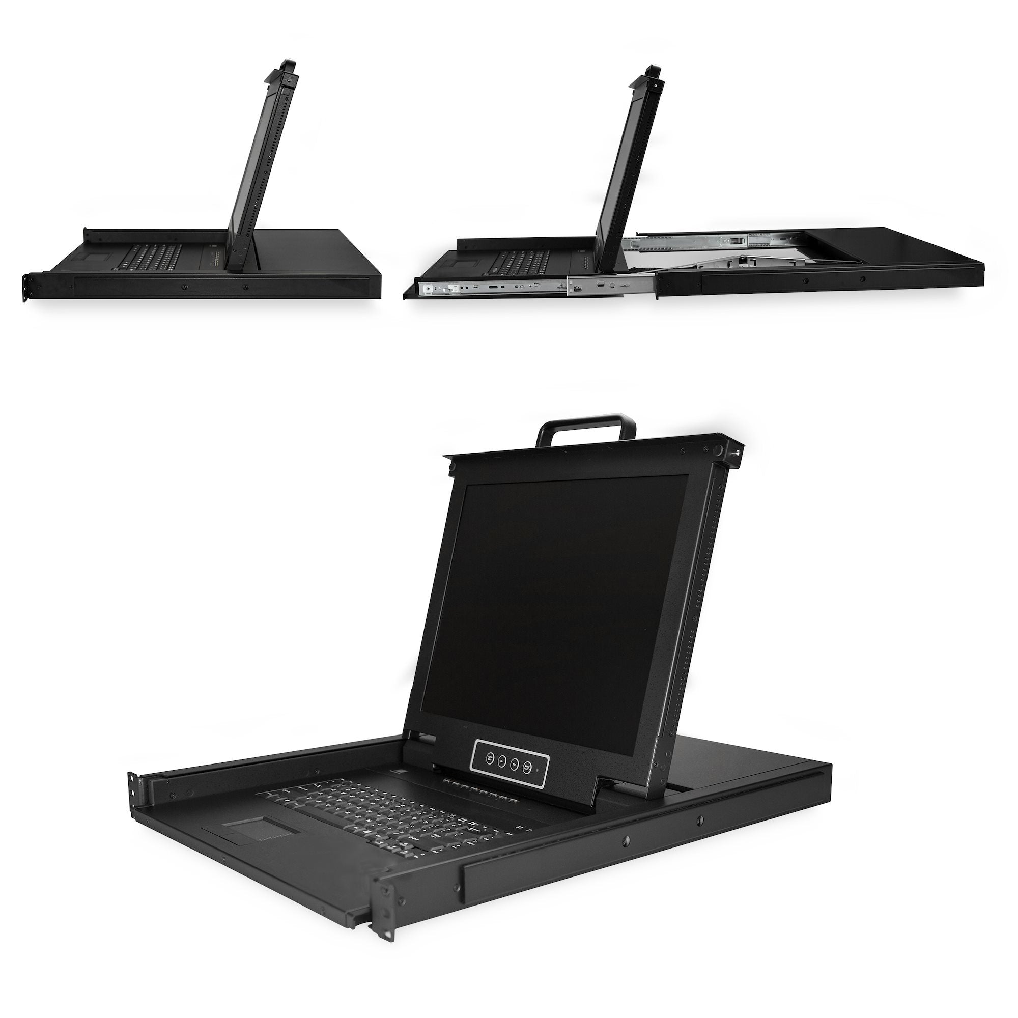 StarTech.com RKCONS1708K support d'ordinateurs 43,2 cm (17") 1280 x 1024 pixels Acier Noir 1U