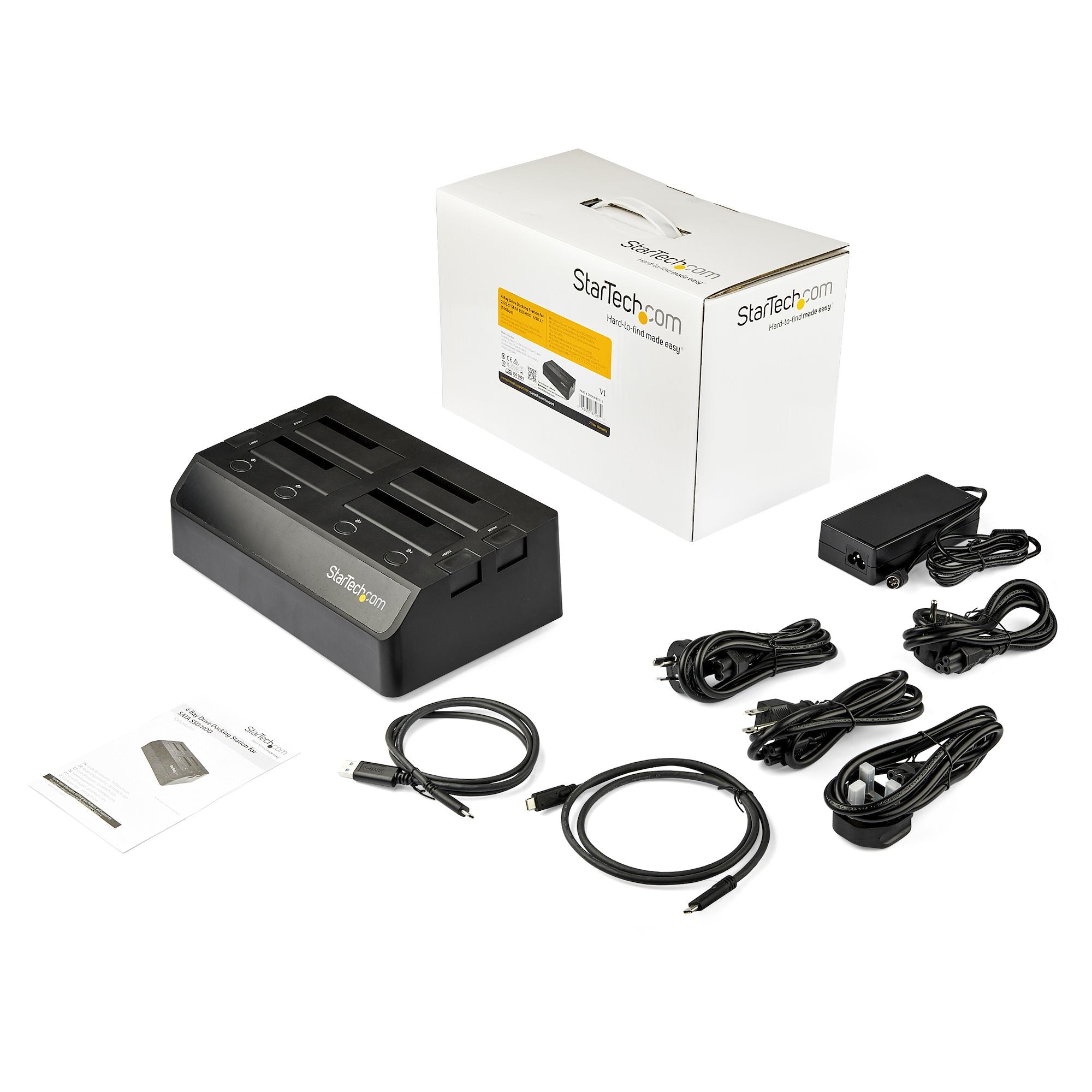 StarTech.com Station d'accueil USB 3.1 (10 Gb/s) pour 4 disques durs SATA III de 2,5" / 3,5" - Dock pour HDD / SSD avec UASP