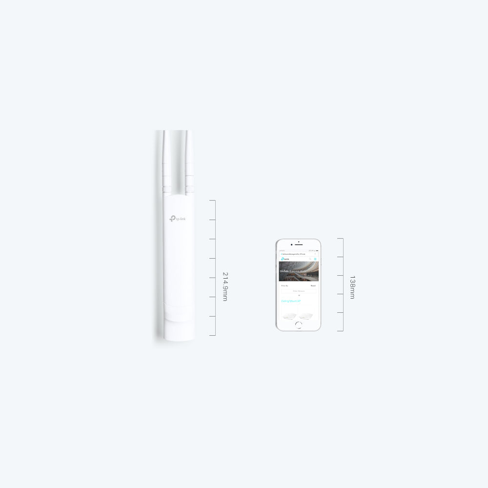 TP-Link EAP113-Outdoor 300 Mbit/s Blanc Connexion Ethernet, supportant l'alimentation via ce port (PoE)