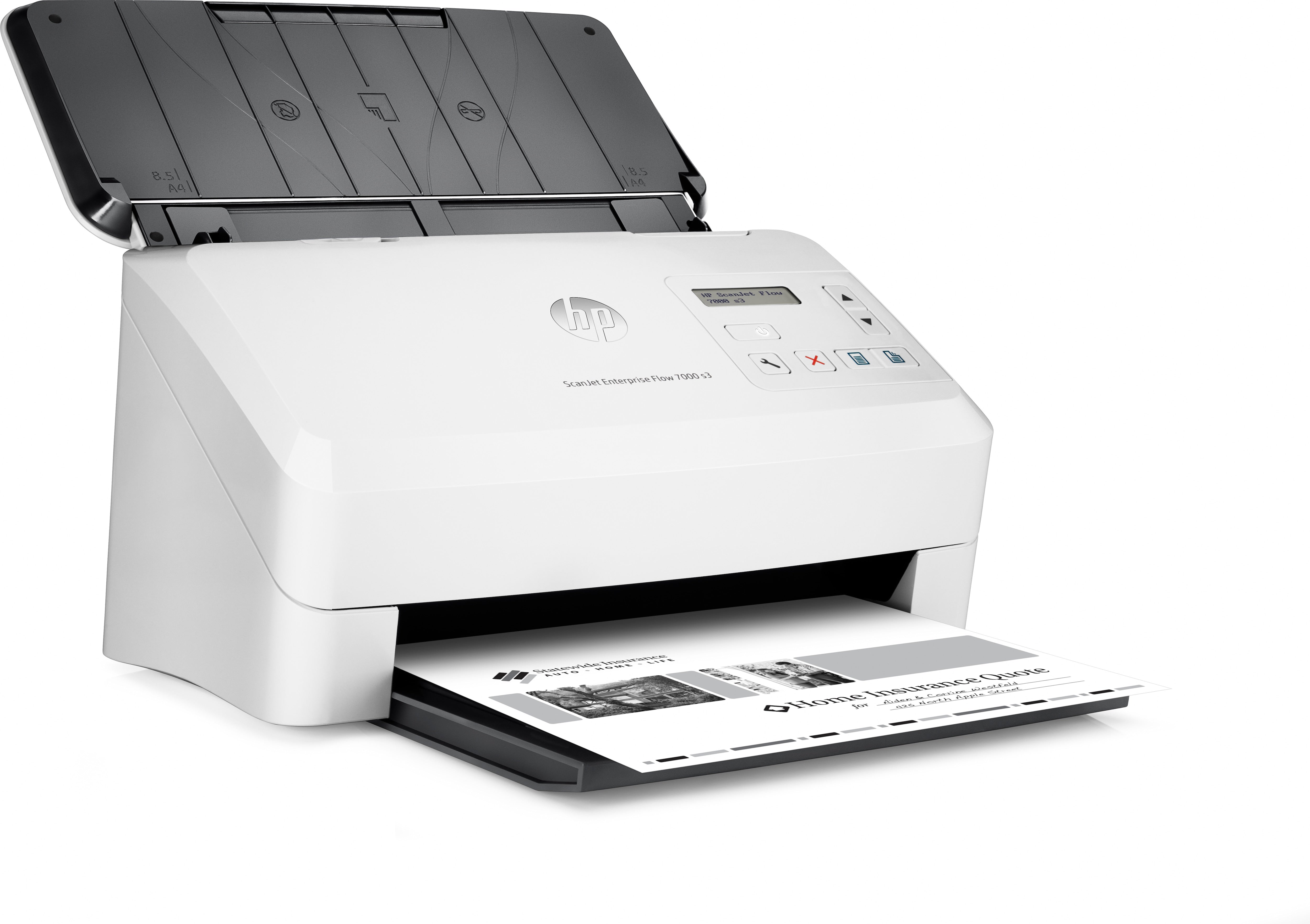 HP Scanjet Enterprise Flow 7000 s3 Alimentation feuille à feuille de scanner 600 x 600 DPI A4 Blanc