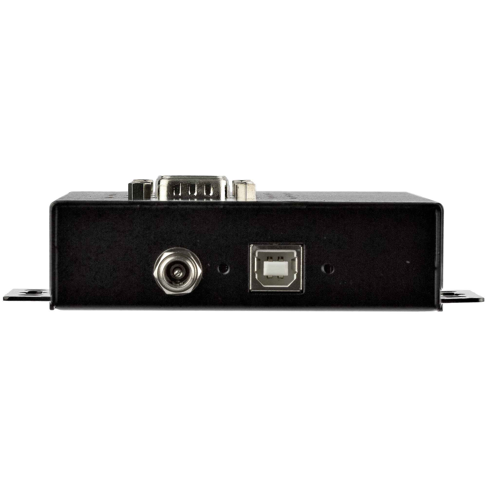 StarTech.com Hub Série 4 Ports USB vers RS232/RS485/RS422 - Convertisseur Industriel USB 2.0 vers DB9 - IP30 - Hub Série Métallique Montable sur Rail DIN - Protection ESD 15kV