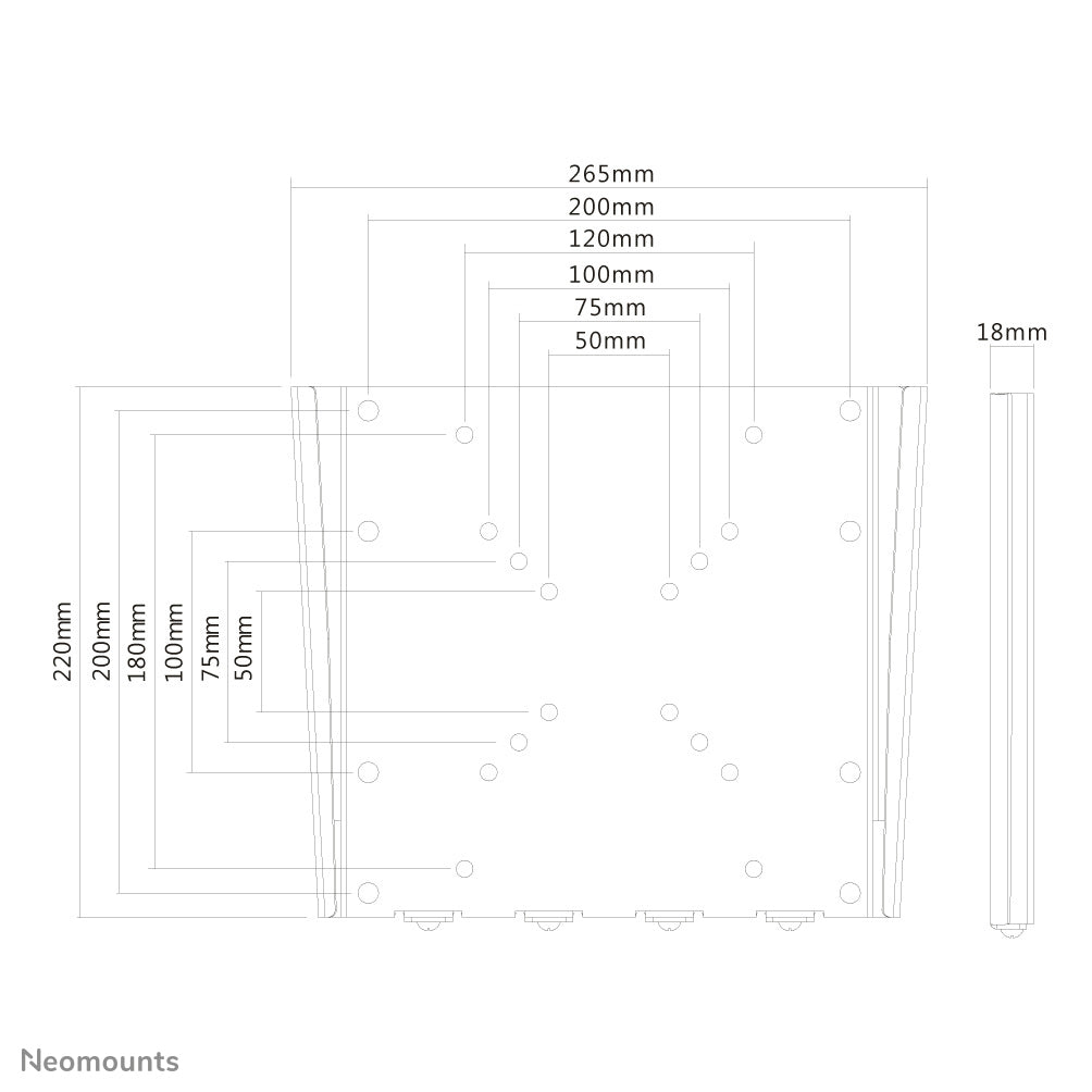 Neomounts FPMA-W110 Support pour écran mural 10-40" - ultra-plat